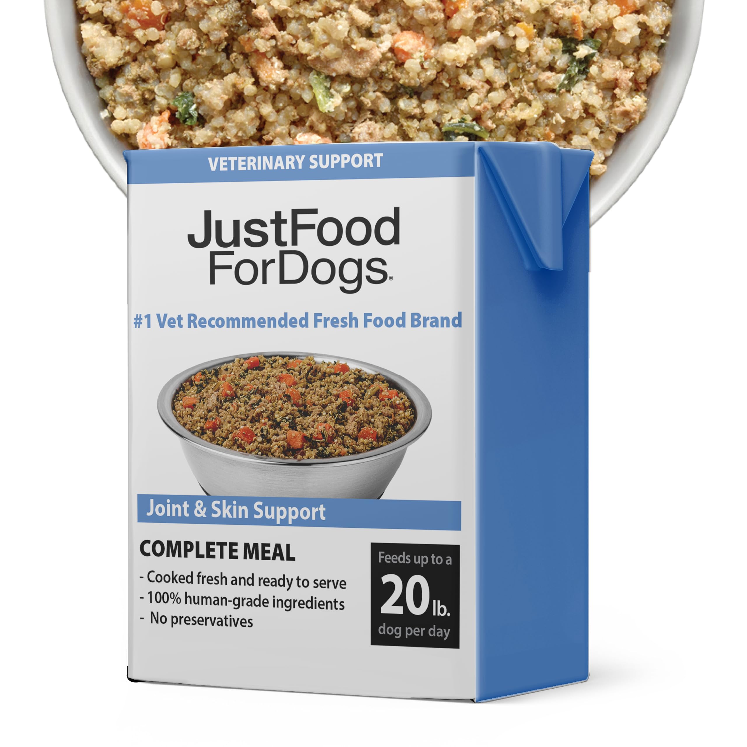 JustFoodForDogs Pantry Fresh Wet Dog Food, Complete Meal or Dog Food Topper, for Joint Health, Skin Health, Allergies, Joint & S