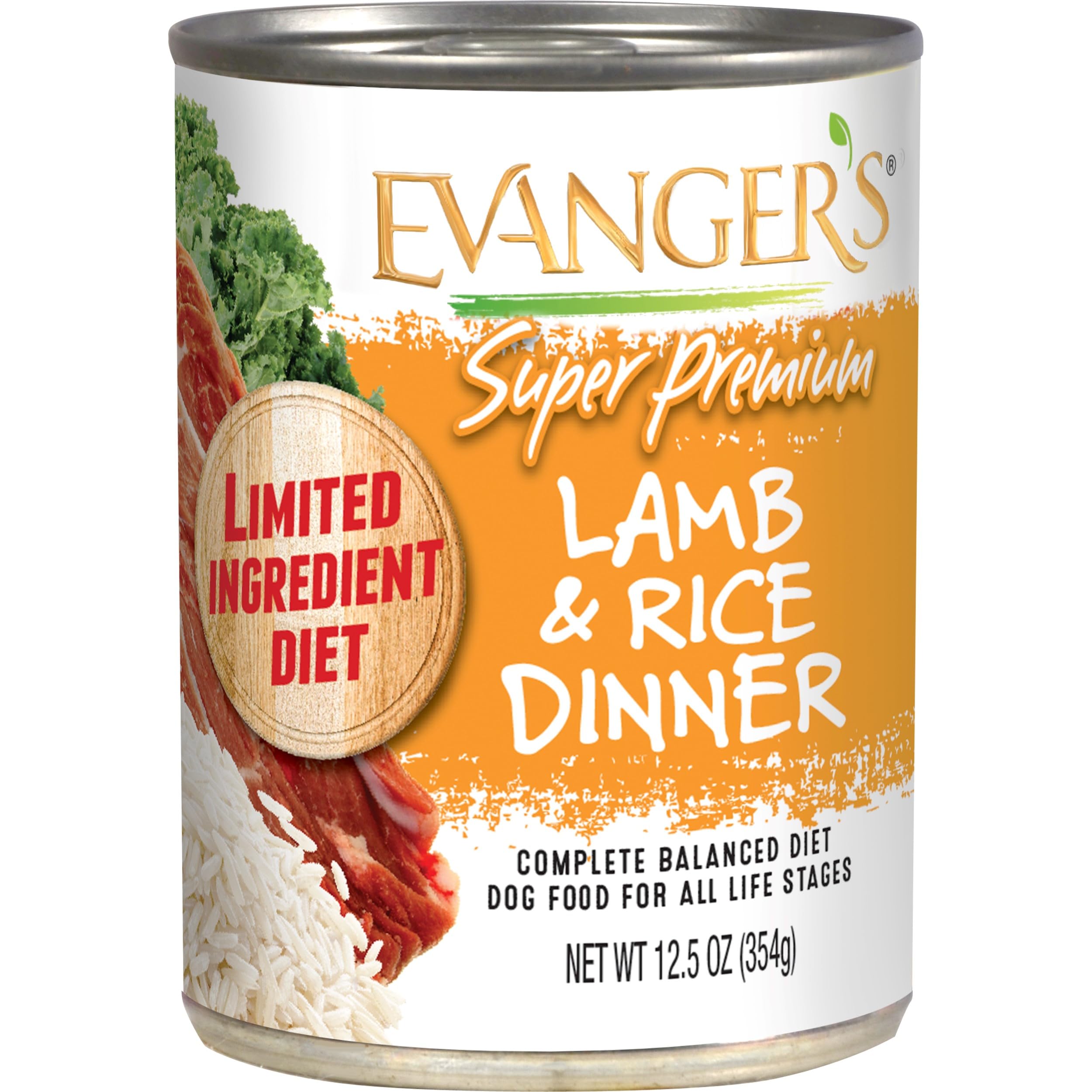 Evangers Super Premium Lamb & Rice Dinner for Dogs, 12.5 oz Cans (Pack of 1)