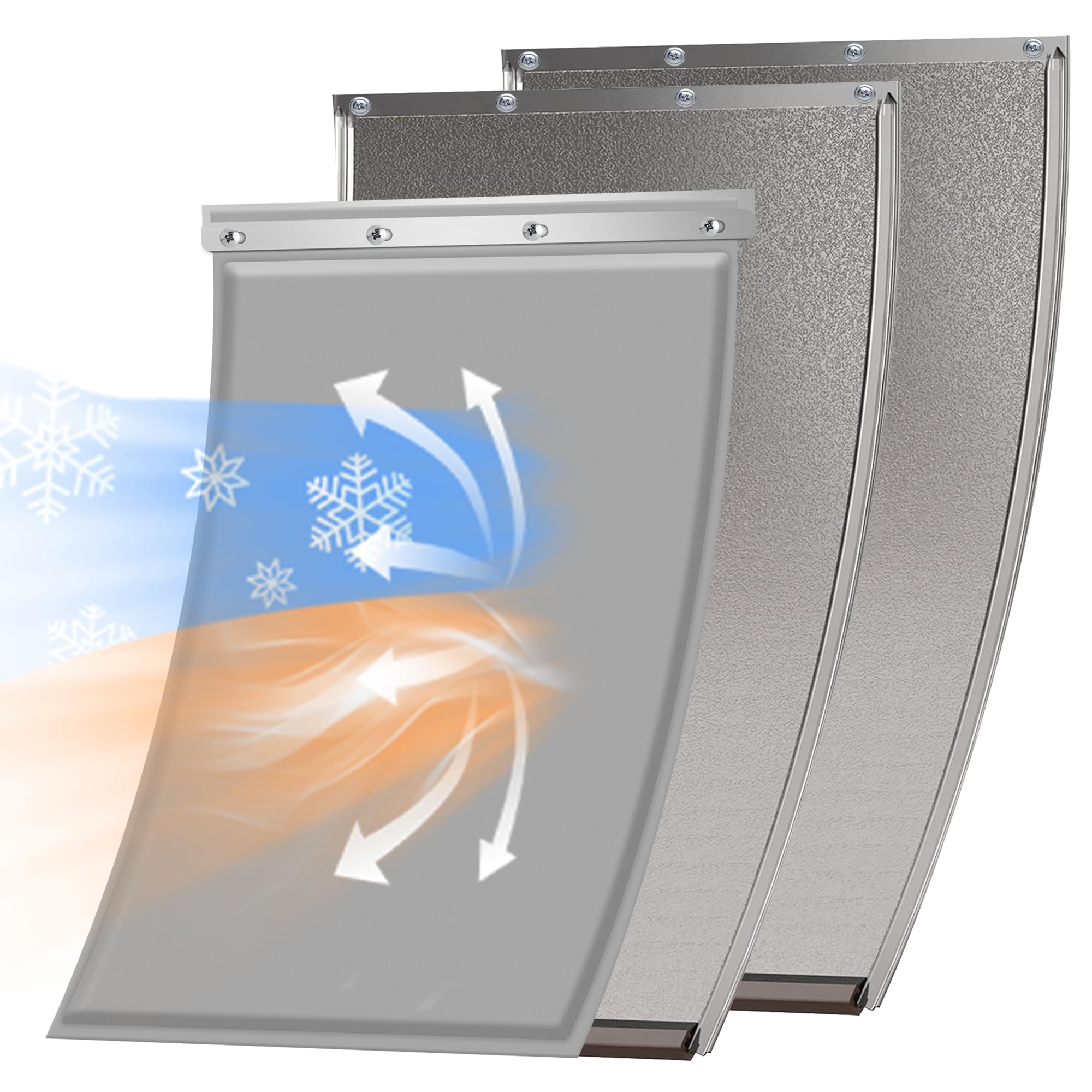 3-Flap Medium Dog Door Replacement Flap With Screws,Compatible With Petsafe Freedom Doggie Doors Pac11-11038, 8 1/8'' X 12 7/8''