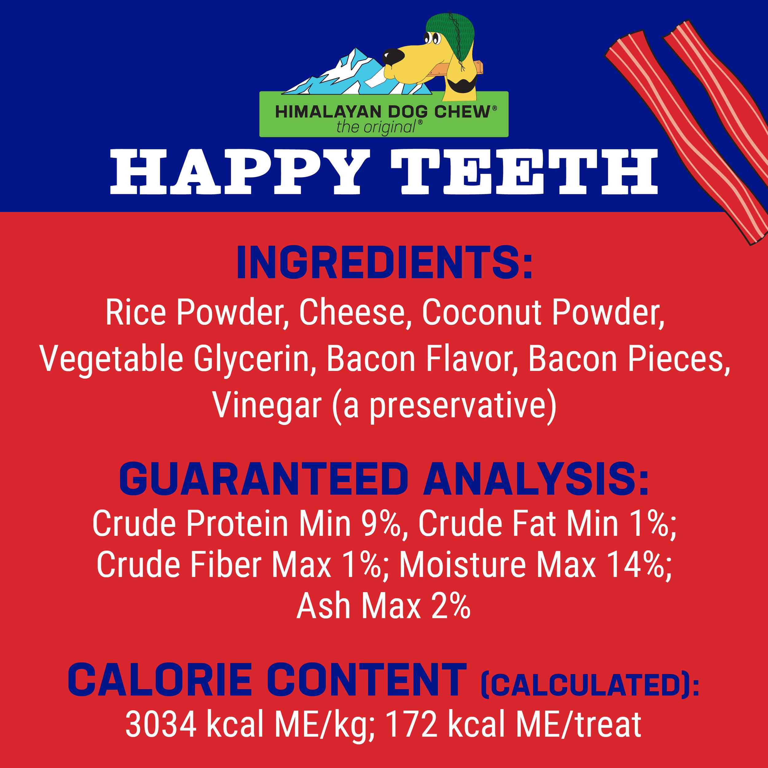 Himalayan Dog Happy Teeth Bacon Large