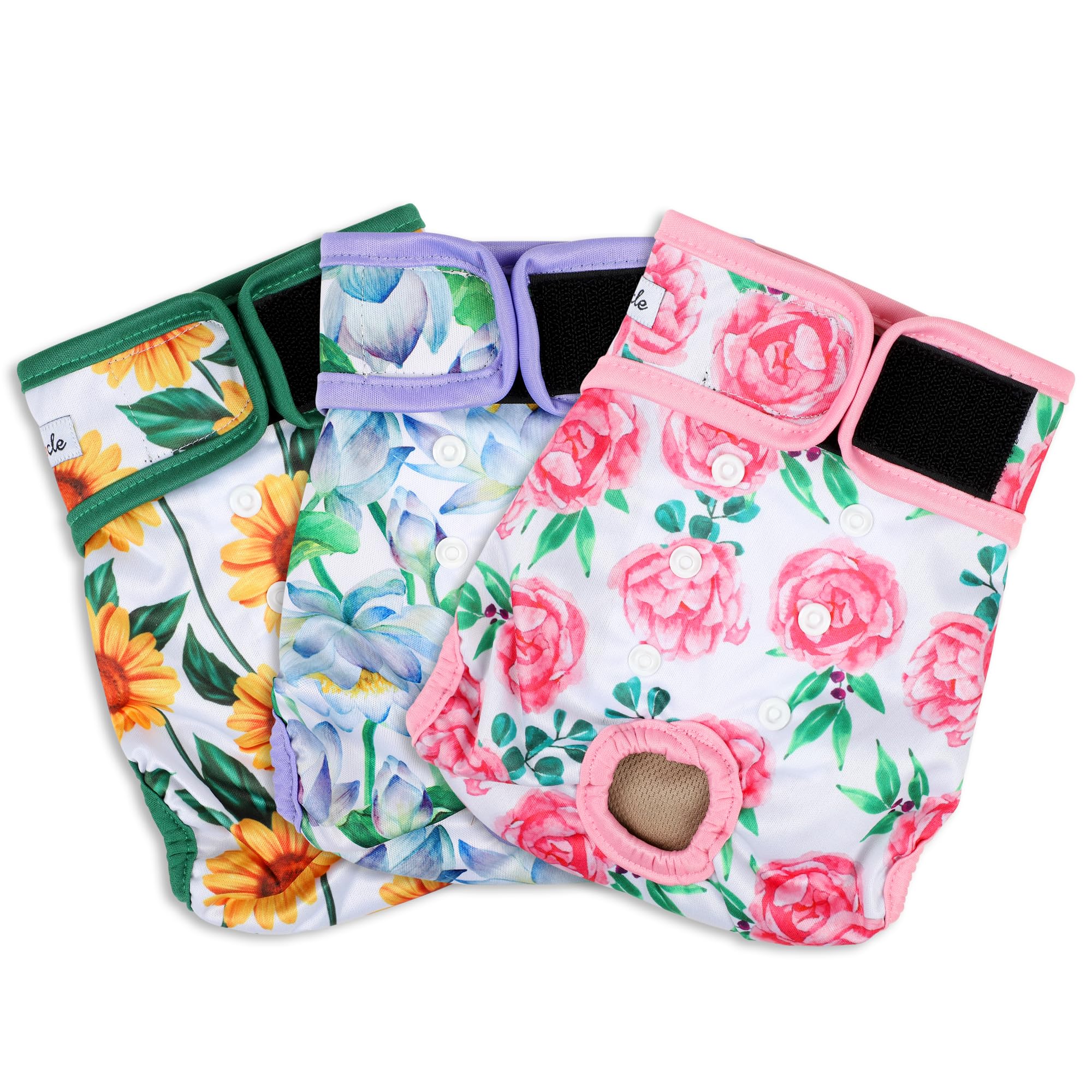 Grecle Dog Diapers Female- Premium Reusable Diapers For Doggie In Heat - Highly Absorbent Female Dog Diapers For Pet Incontinenc