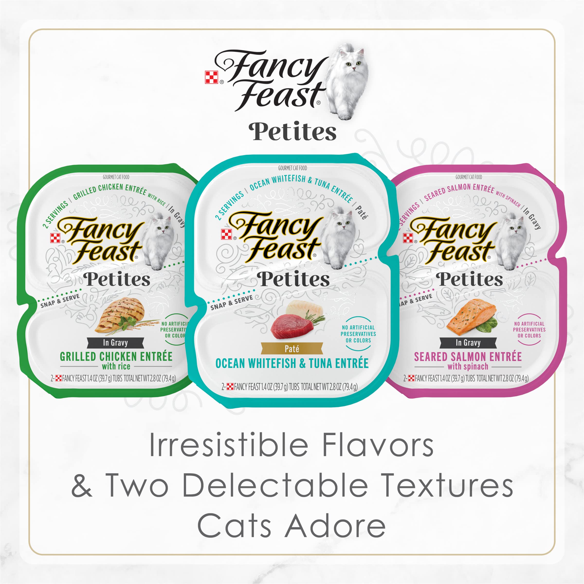 Purina Fancy Feast Petites With Roasted Turkey Entr  e with Sweet Potato in Gravy Gourmet Wet Cat Food - (Pack of 12) 2.8 oz. Tu