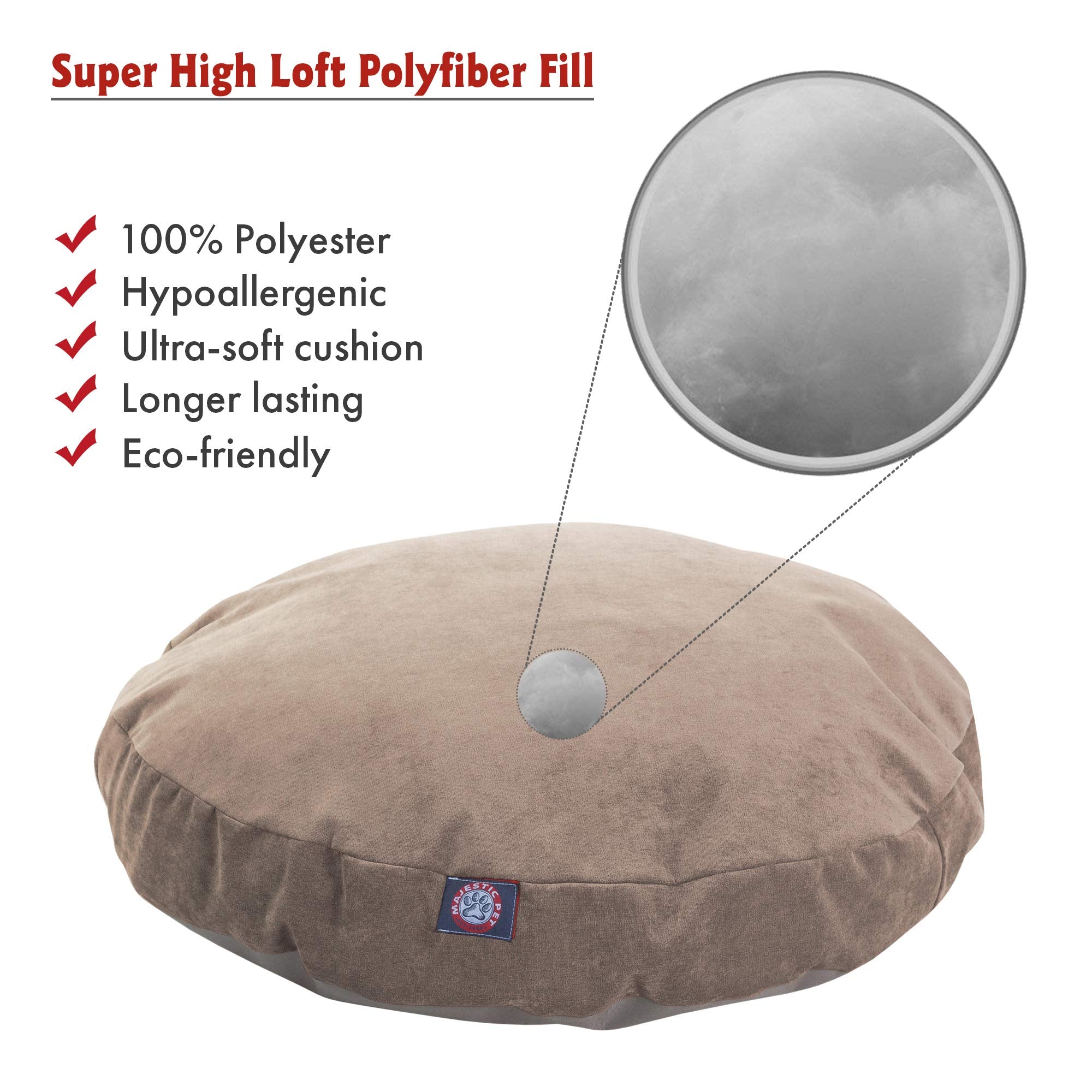 Pearl Villa Collection Medium Round Pet Dog Bed
