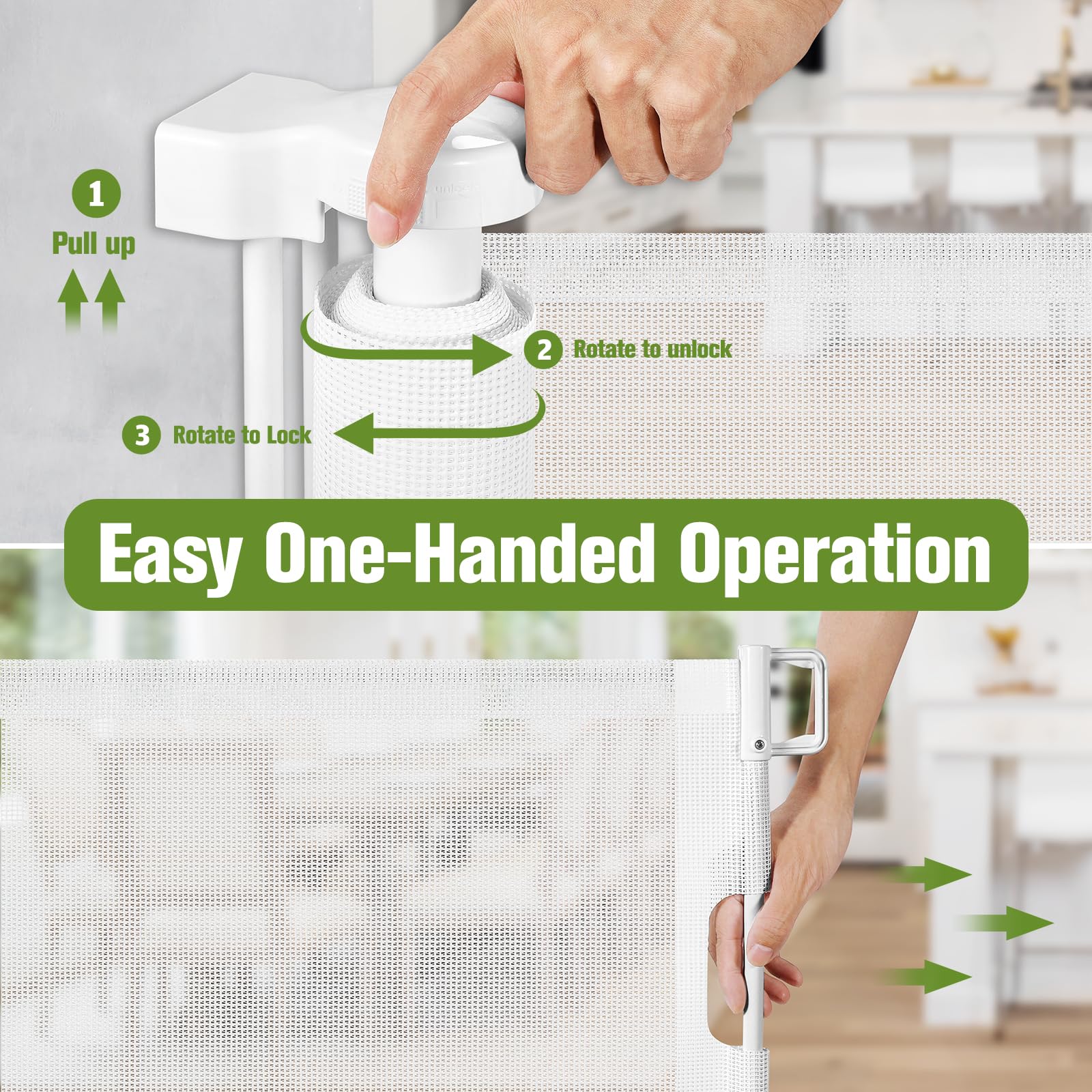 Extra Wide Baby Gate For Large Openings Retractable Baby Gates Indoor Outdoor Extra Long Baby Gate For Doorway Stair Gates For Kids Or Pets Extra Large Dog Gate For Stairs