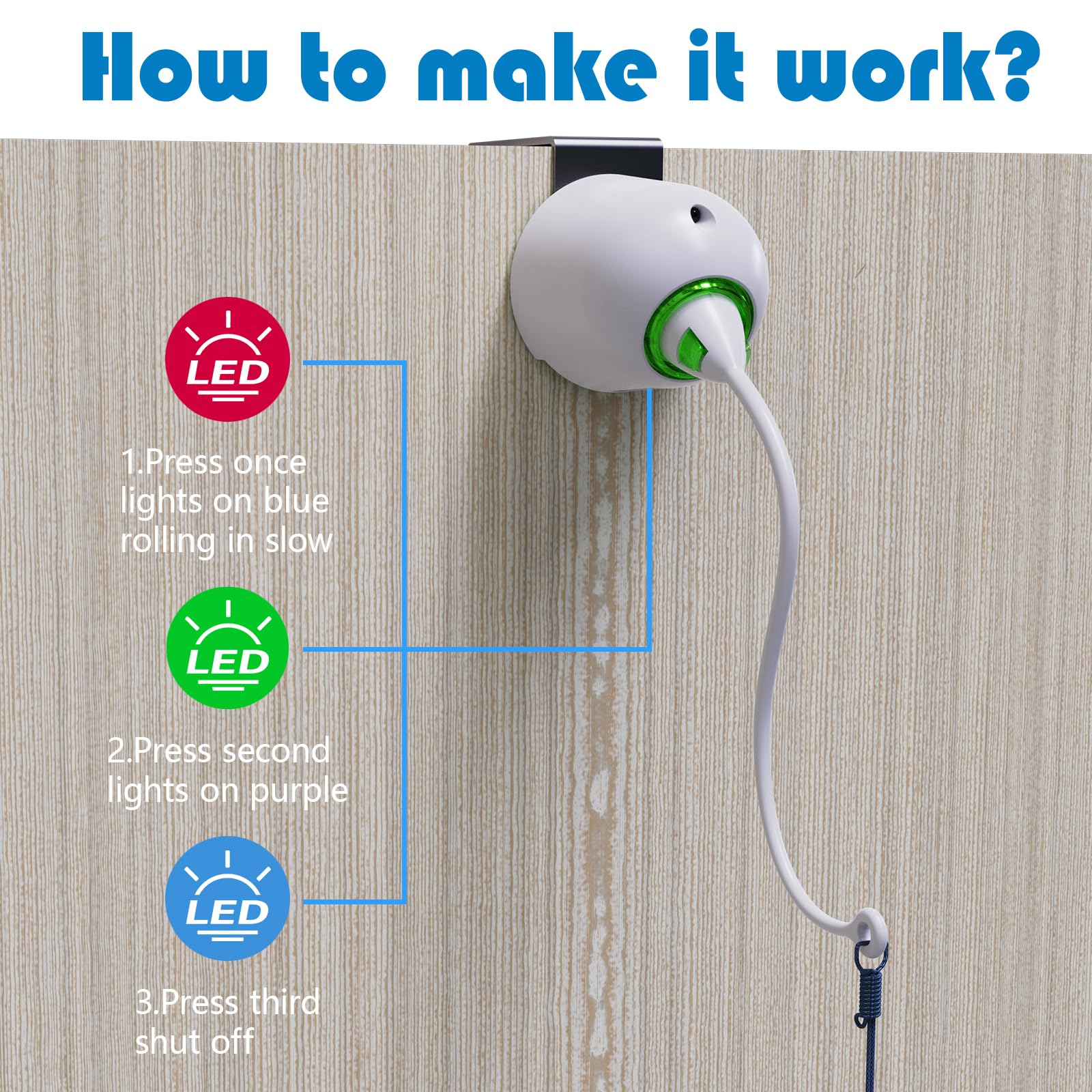 Scsuupoee Cat Toys Interactive For Indoor, Cats Toy Hanging Door Electric For Bored, Feather Toy Kitten Rechargeable Door Hangin