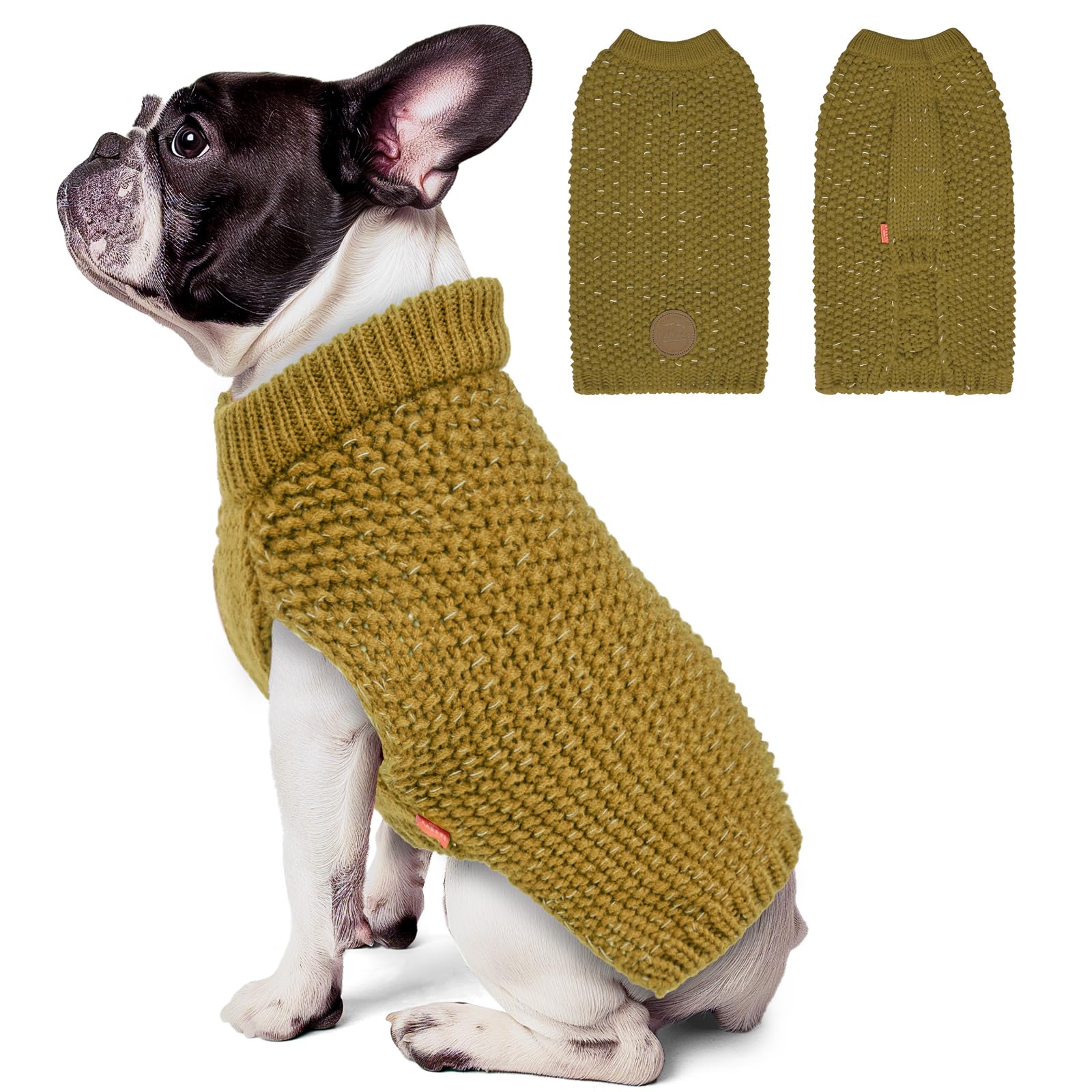 Kyeese Dog Sweater Medium Pet Sweater With Reflective Yarn Comfy Pet Coats Pullover Pets Sweater For Medium Dogs Boy Stretchy Do
