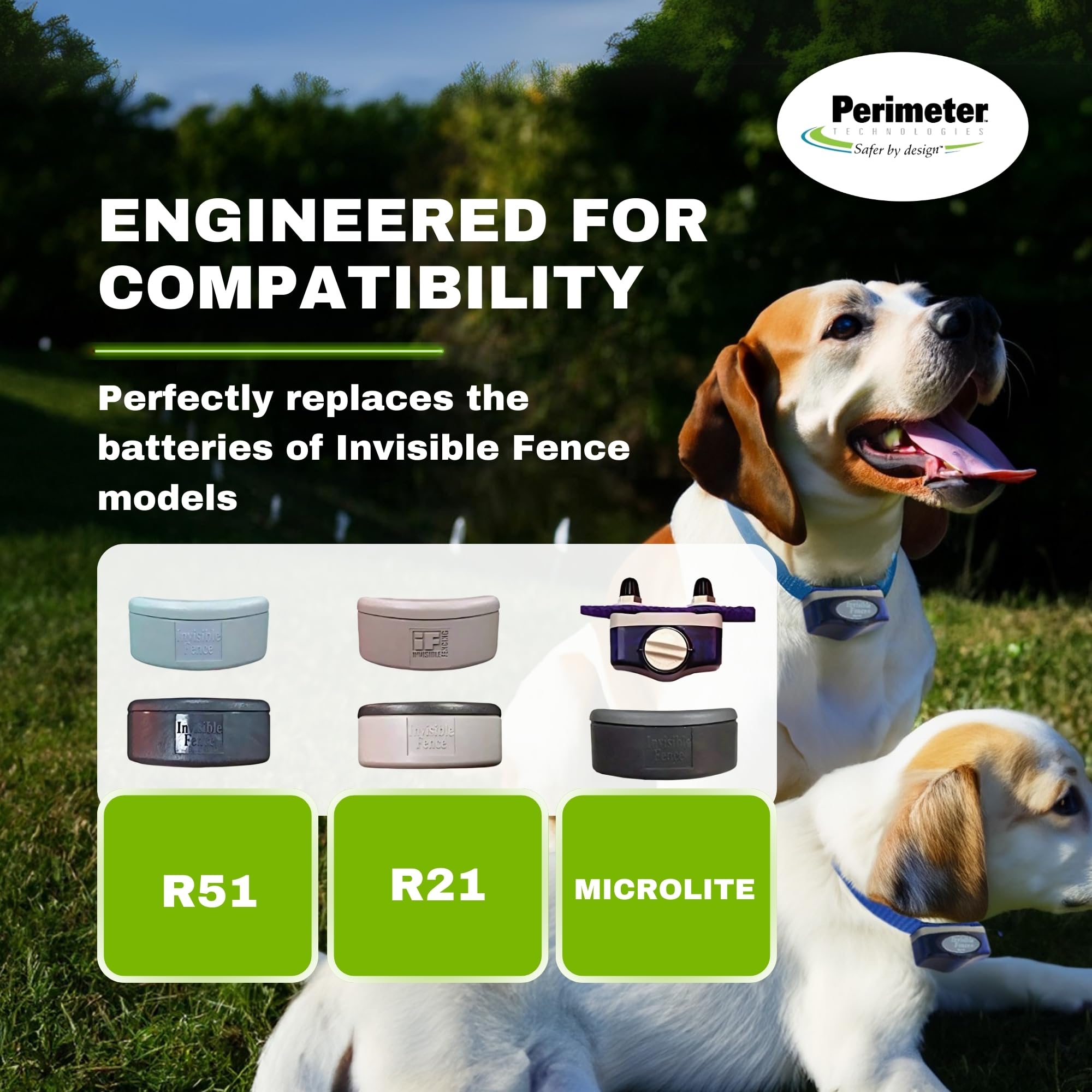Perimeter Technologies Invisible Fence Collar Battery - Brand Compatible - Includes Eoutletdeals Pet Towel (8 Pack)