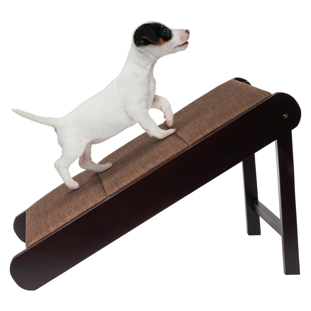 Pet Ramp - Foldable Wooden Dog Ramp For Getting Onto Beds, Couches, Or Into Vehicles - Dog Accessories For Small Dogs By Petmake