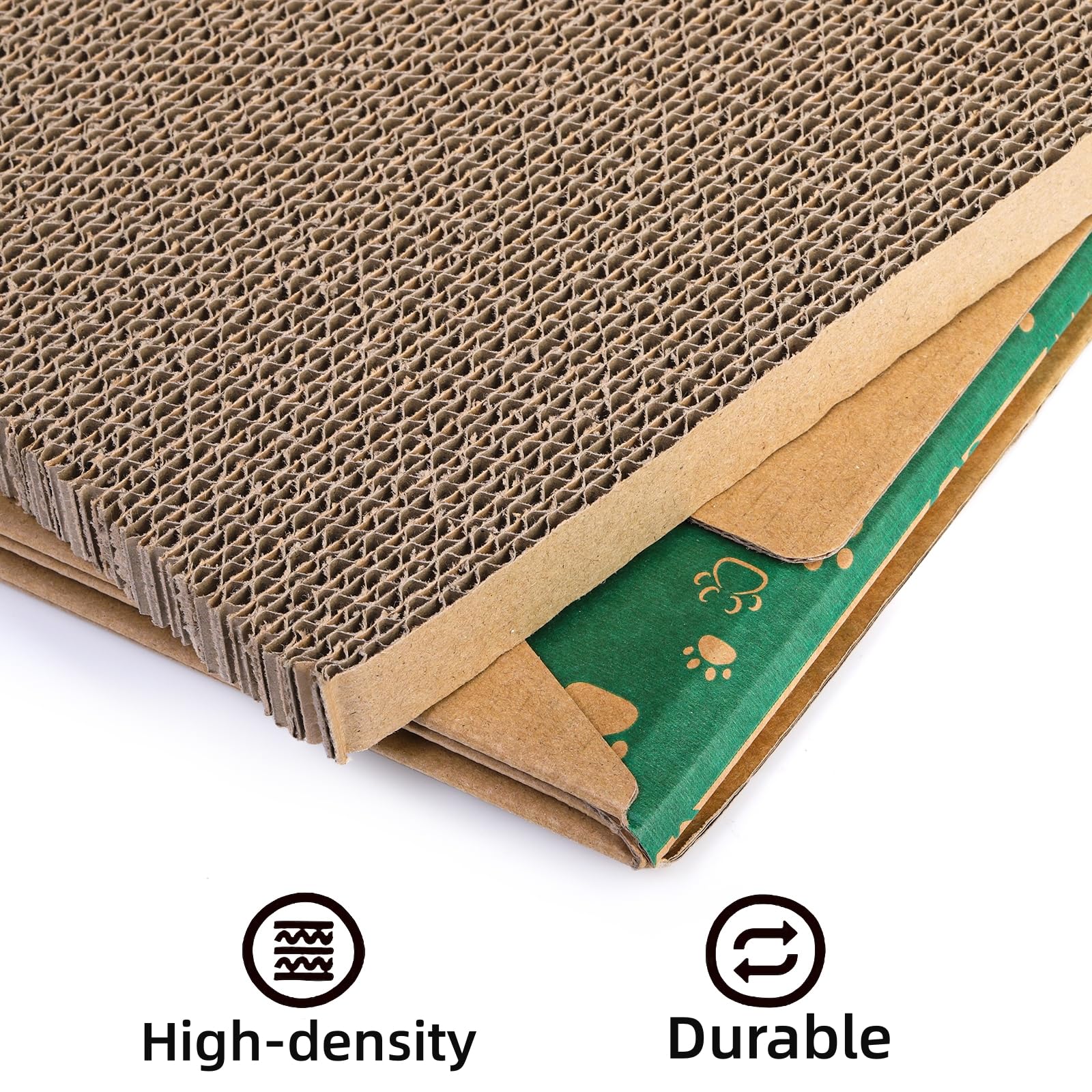 Pumtus 2 Pack Cardboard Cat Houses, Cat Play House With 2 Pcs Scratching Pad, Corrugated Cat Hideaway Cave, Cute Cat Condos Box,