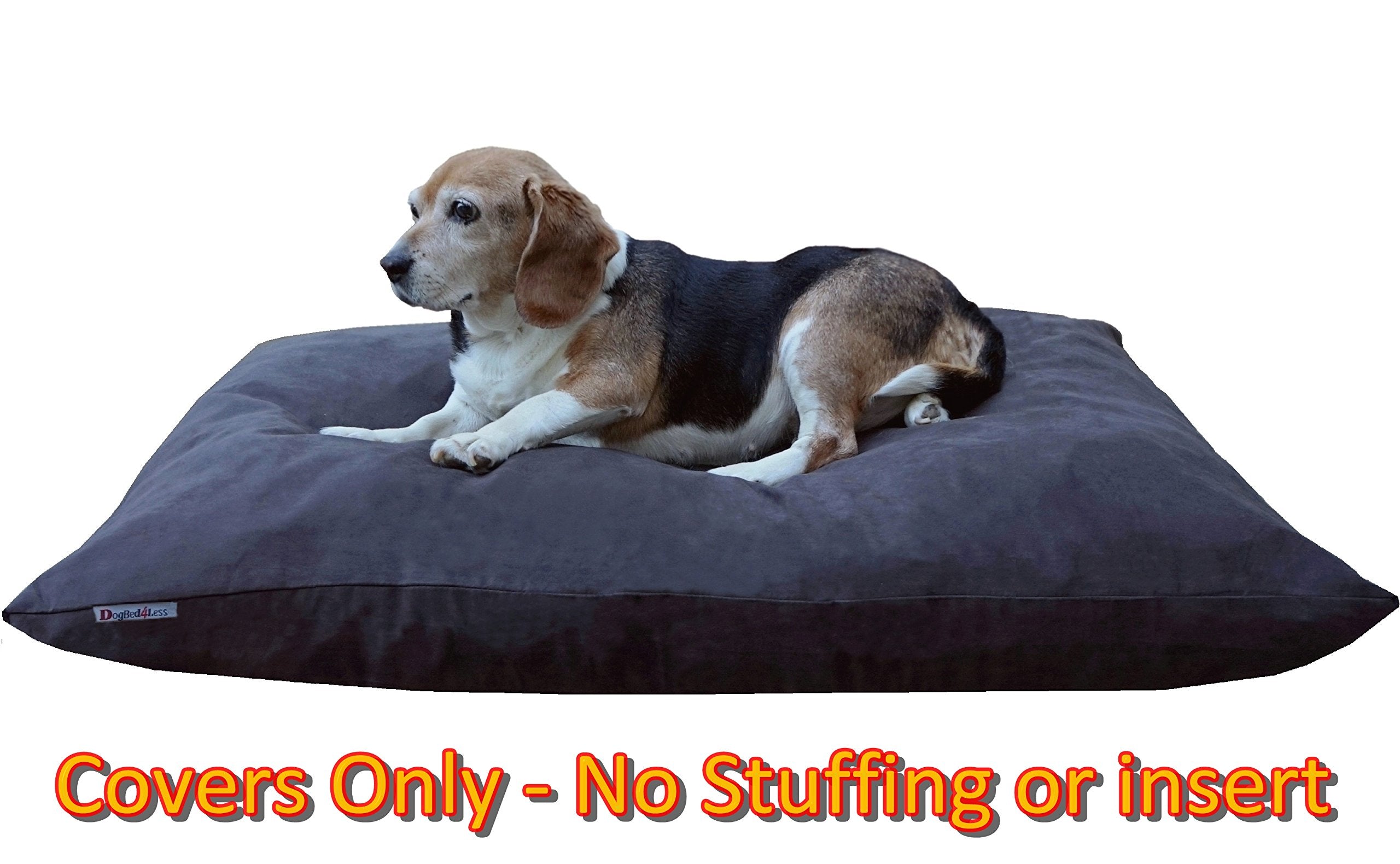Do It Yourself Diy Pet Bed Pillow Duvet Suede Cover + Waterproof Internal Case For Dog/Cat At Medium 36'X29' Espresso Color - Covers Only