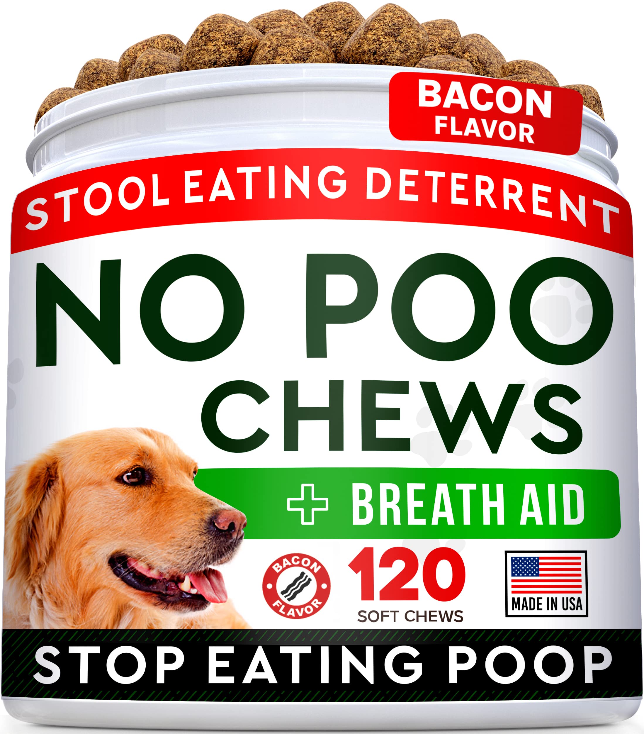 STRELLALAB No Poo Treats for Dogs - Coprophagia Stool Eating Deterrent - Digestive Enzymes - Gut Health & Immune Support - Stop 