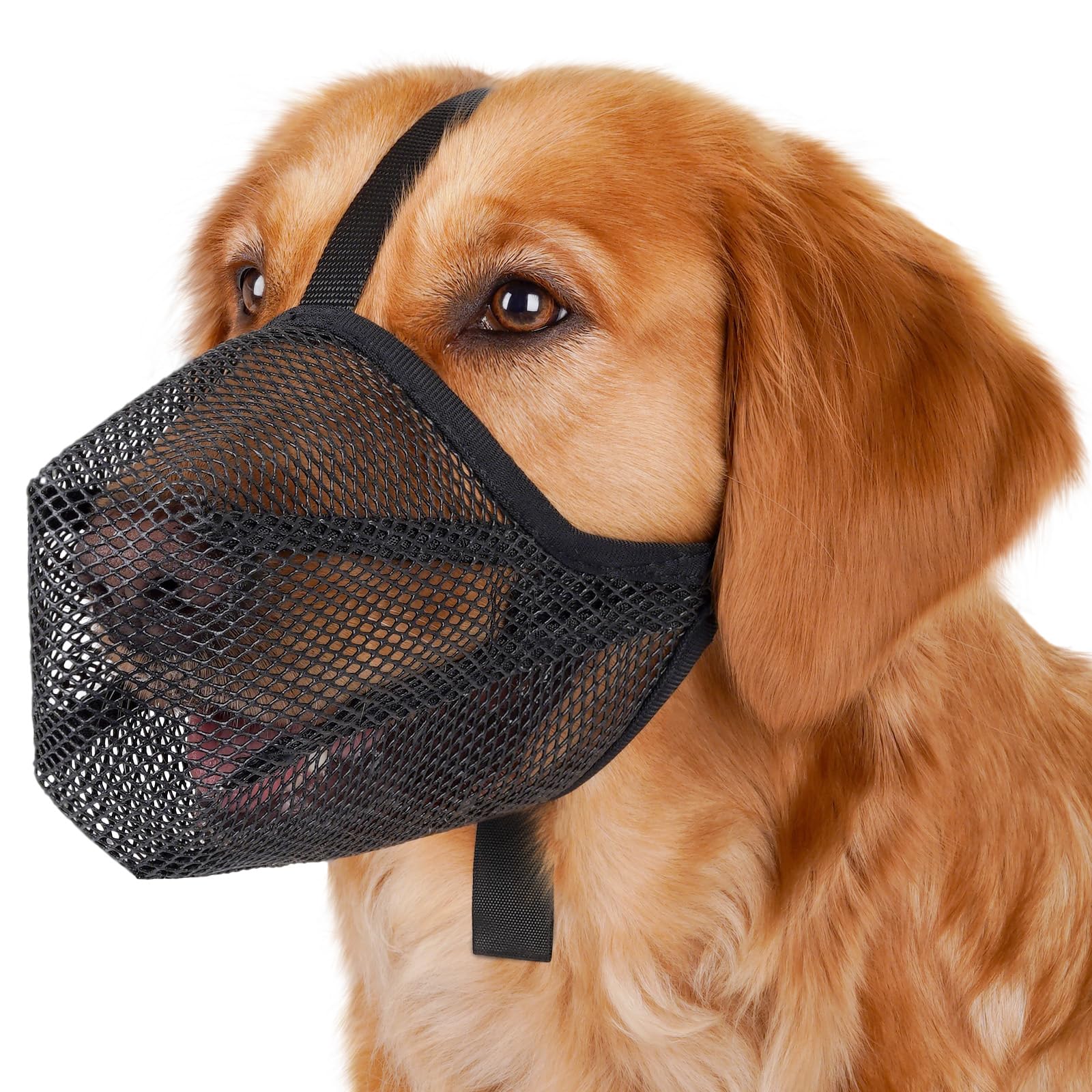 Mayerzon Dog Muzzle, Soft Mesh Muzzle For Small Medium Large Dogs Anti Bite Scavenging, Breathable Adjustable Mouth Guard For Ge
