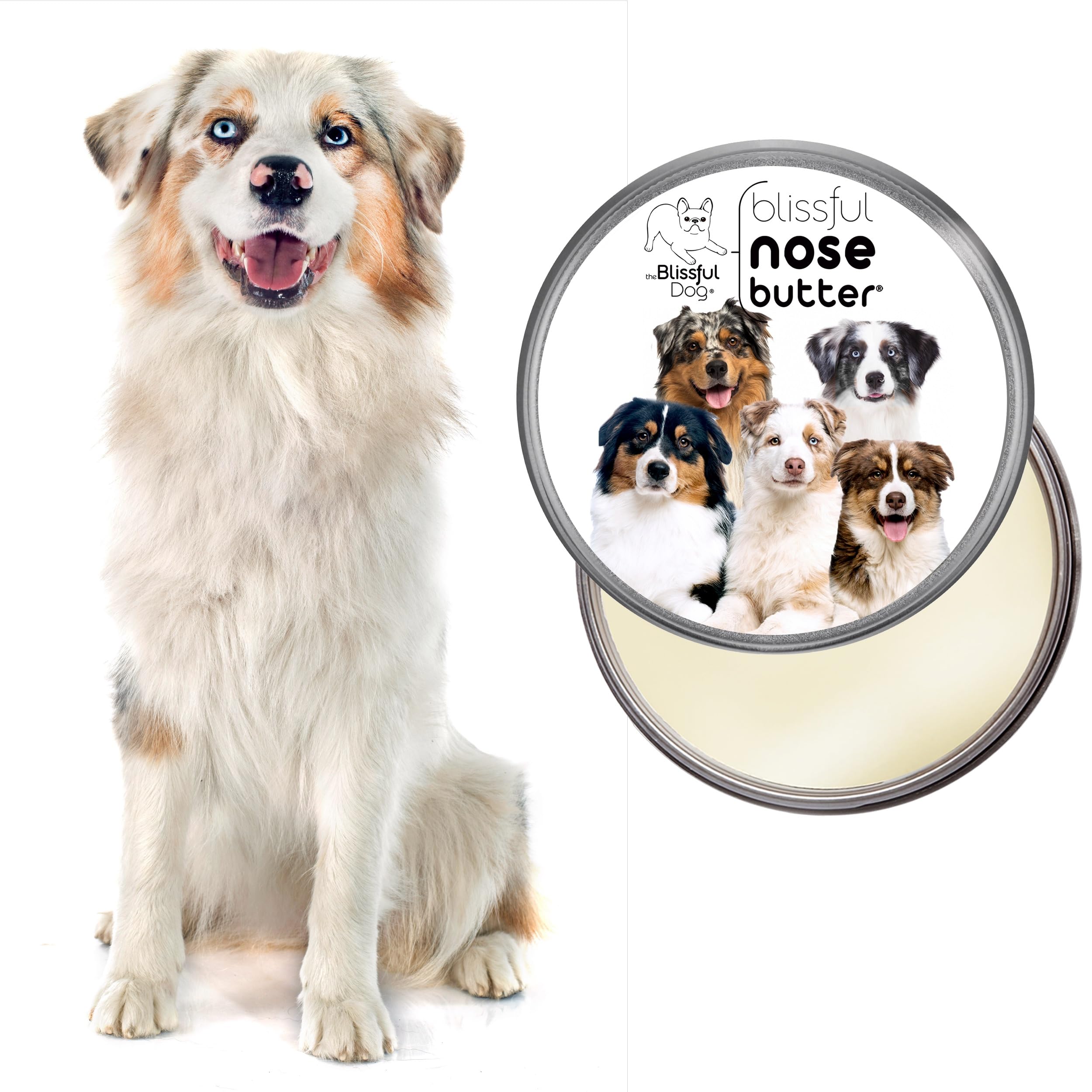 The Blissful Dog Australian Shepherd Unscented Nose Butter, 16oz