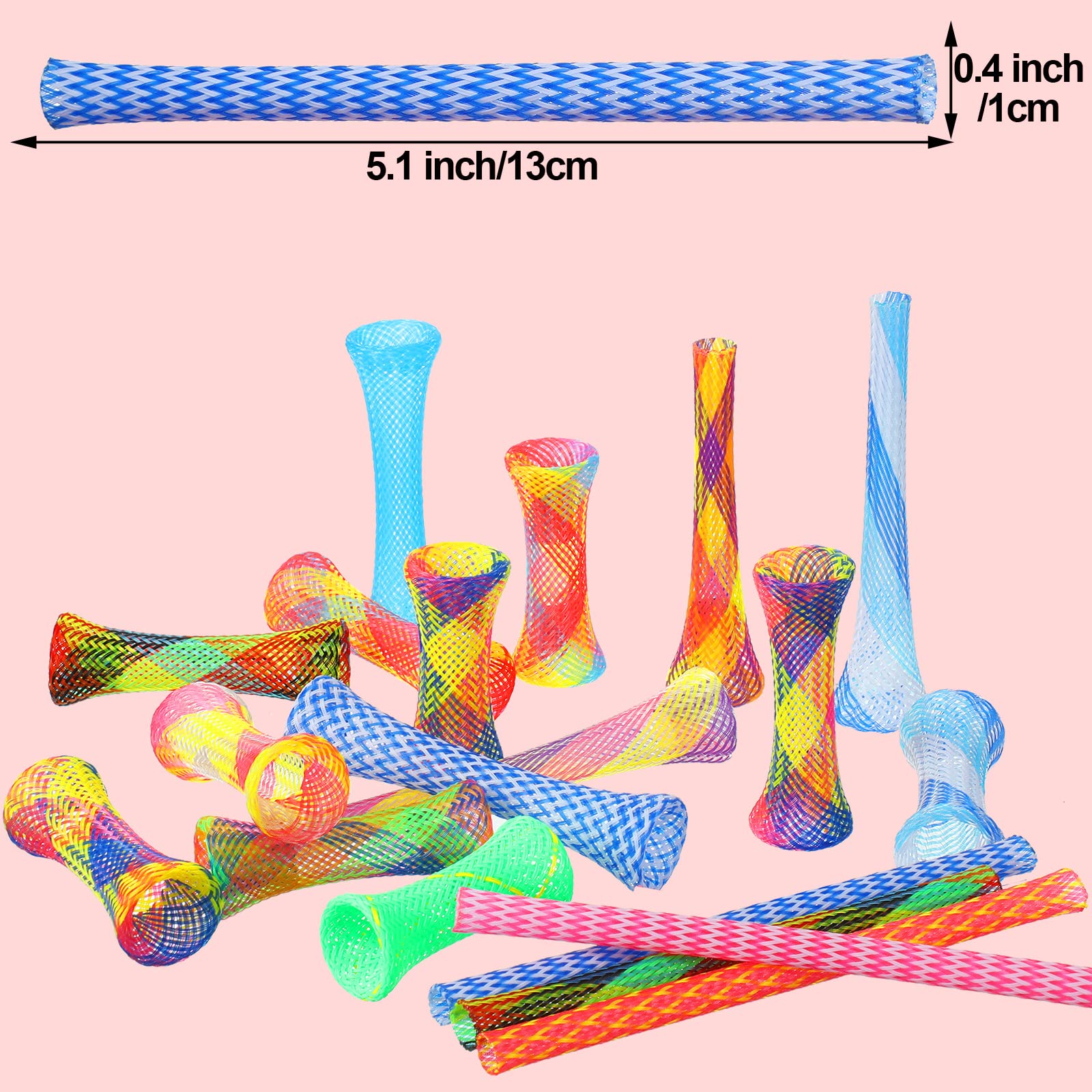 Leitee 60 Pcs Cat Spring Toys Kitten Colorful Fun Tubes Indoor Interactive Cat Tube Plastic Coil for Pet Hunt Scratching, Random