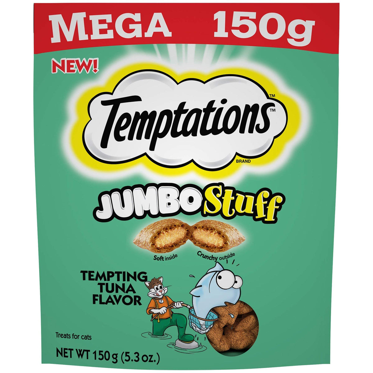 Temptations Mega Jumbo Stuff Tempting Tuna Flavor (1-Bag) (Net Wt 5.3 Oz)