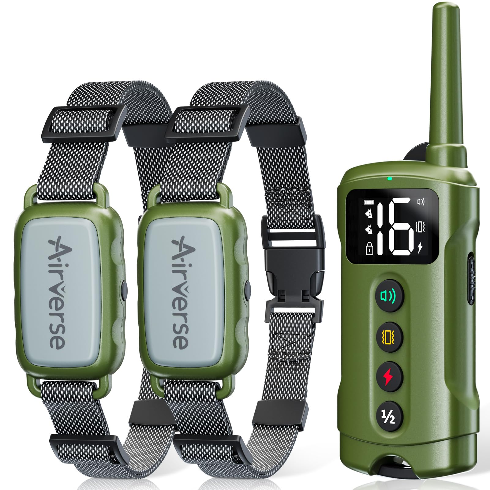 Airverse Dog Shock Collar 2 Dogs - 3300 Ft Waterproof Dog Training Collar With Remote, 3 Modes Electric Dog Training Collar,Beep