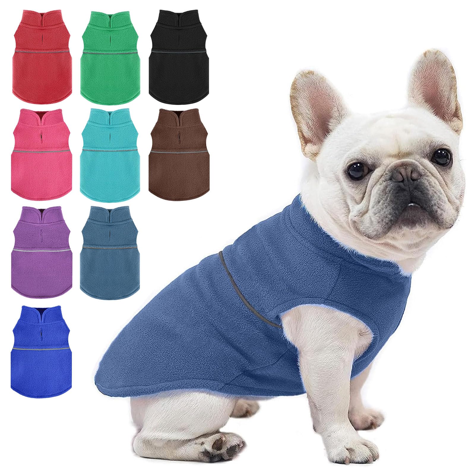 Fleece Vest Dog Sweater Winter Pet Clothes for Small Dogs Boy or Girl Warm Pullover Fleece Puppy Sweater Soft Stretchy Warm Vest