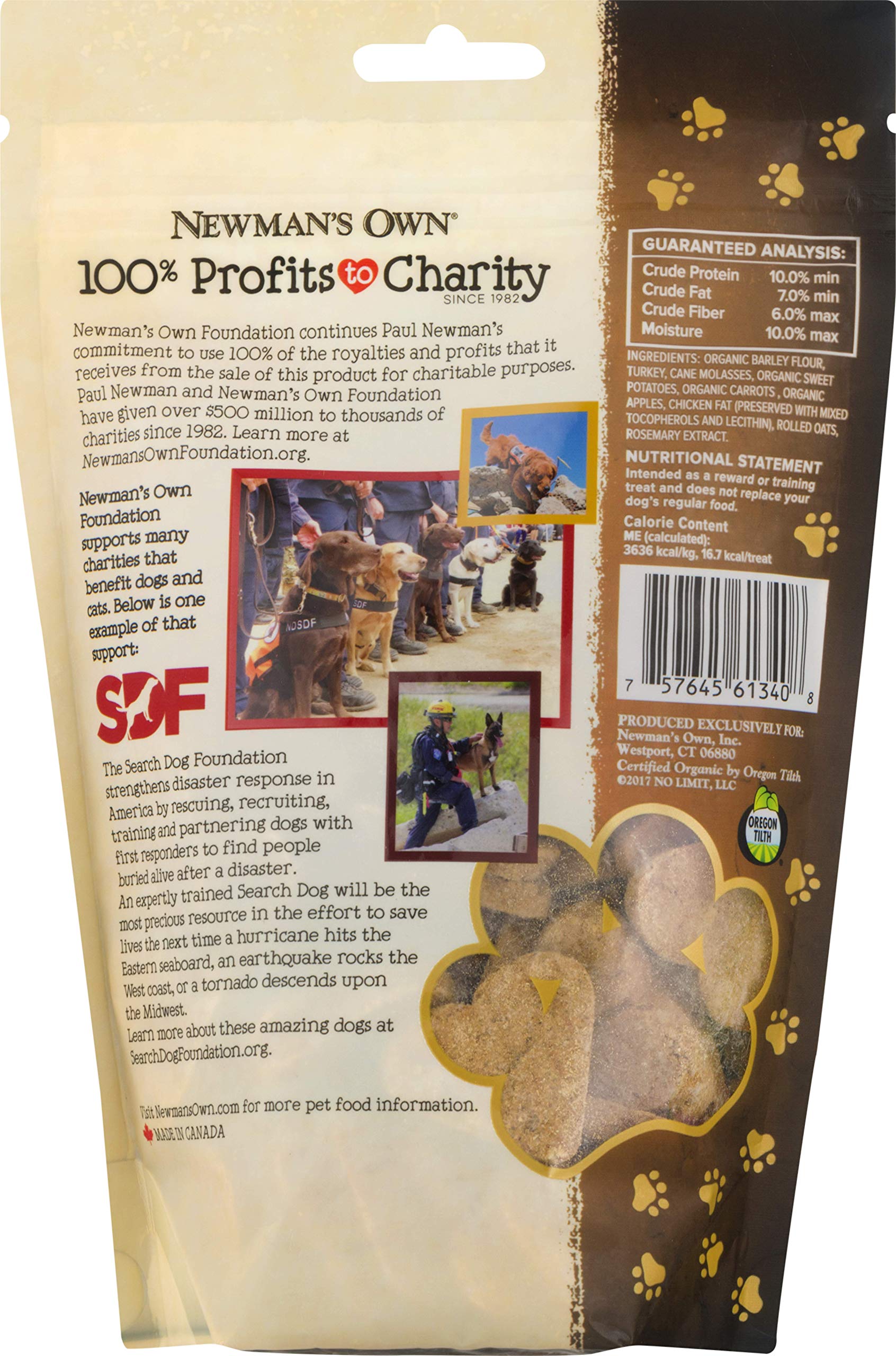 Newman's Own Dog Biscuits, Turkey & Sweet Potato, 10-oz. (Pack of 6)