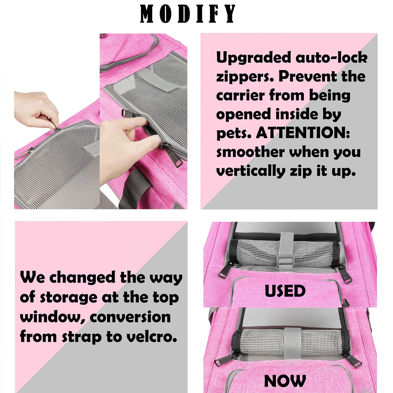 Gapzer Pet Carrier For Large And Medium Cats, Soft-Sided Pet Carrier For Big Medium Cats And Puppy, Dog Carriers Cat Carriers,Pe