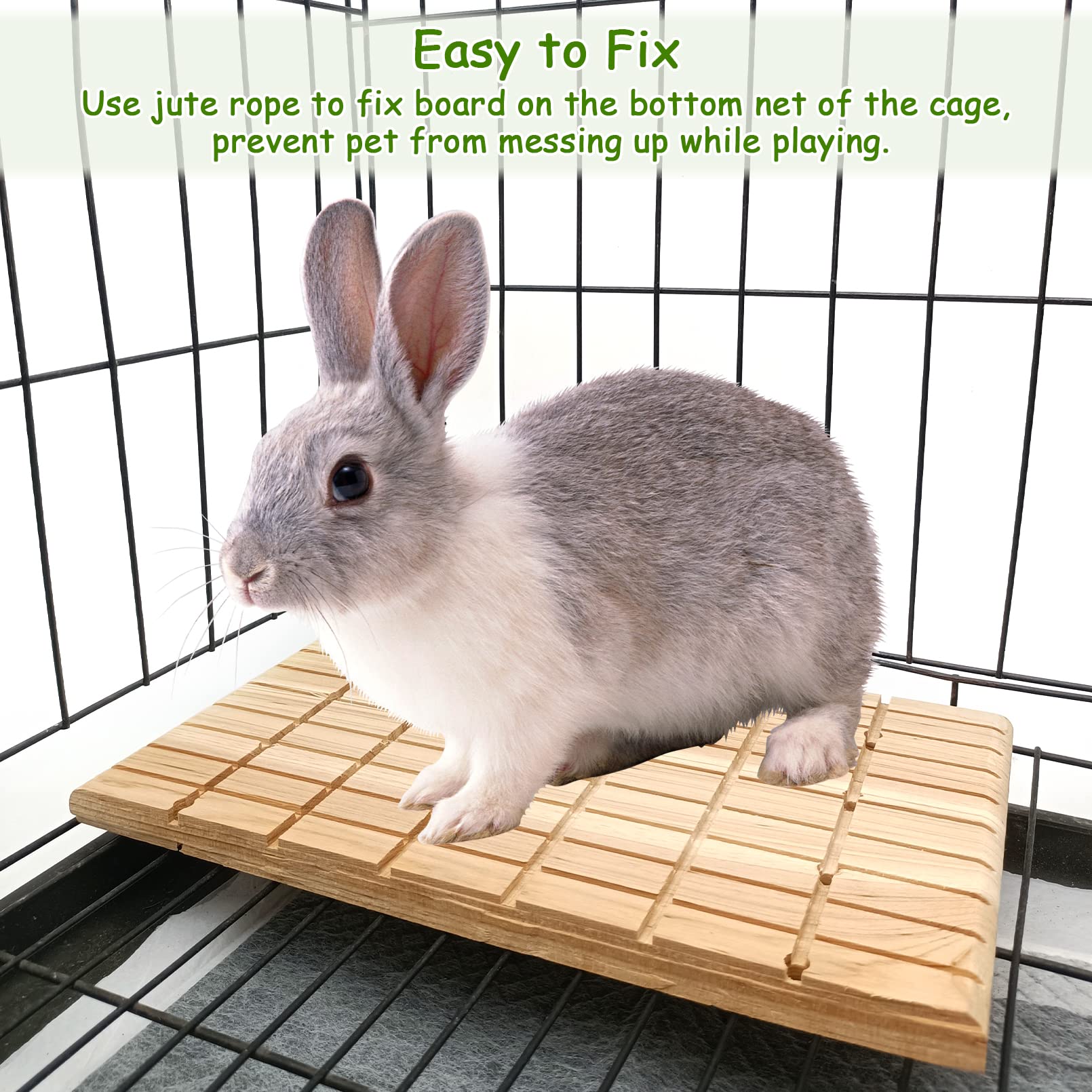 Tfwadmx 2 Pack Rabbit Wooden Scratch Board Bunny Claws Scratching Pad Guinea Pigs Digging Platform Teeth Grinding Toys For Small Animal Hamster Chinchilla Hedgehog