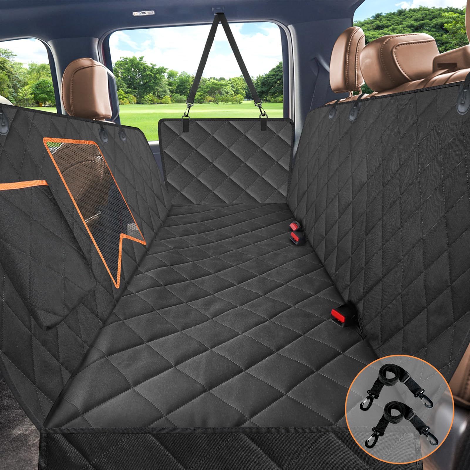 Kytely Dog Car Seat Cover for Back of XL Cars/Trucks/SUVs, Sturdy Car Cover Protector for Dogs, Waterproof Soft Dog Car Hammock,