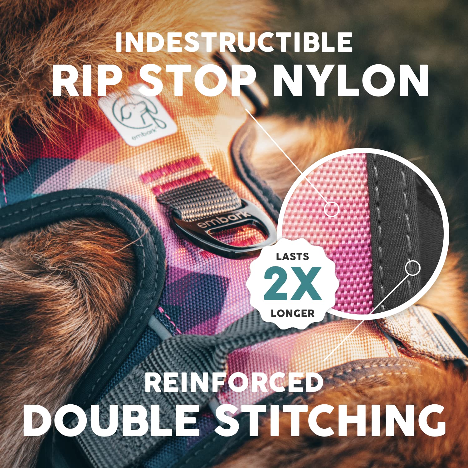 Embark Urban Dog Harness No-Pull Dog Harness For Small Dogs, Medium & Large. 2 Leash Clips, Front & Back With Control Handle, Adjustable Black Dog Vest For Any Breed, Soft & Padded For Comfort