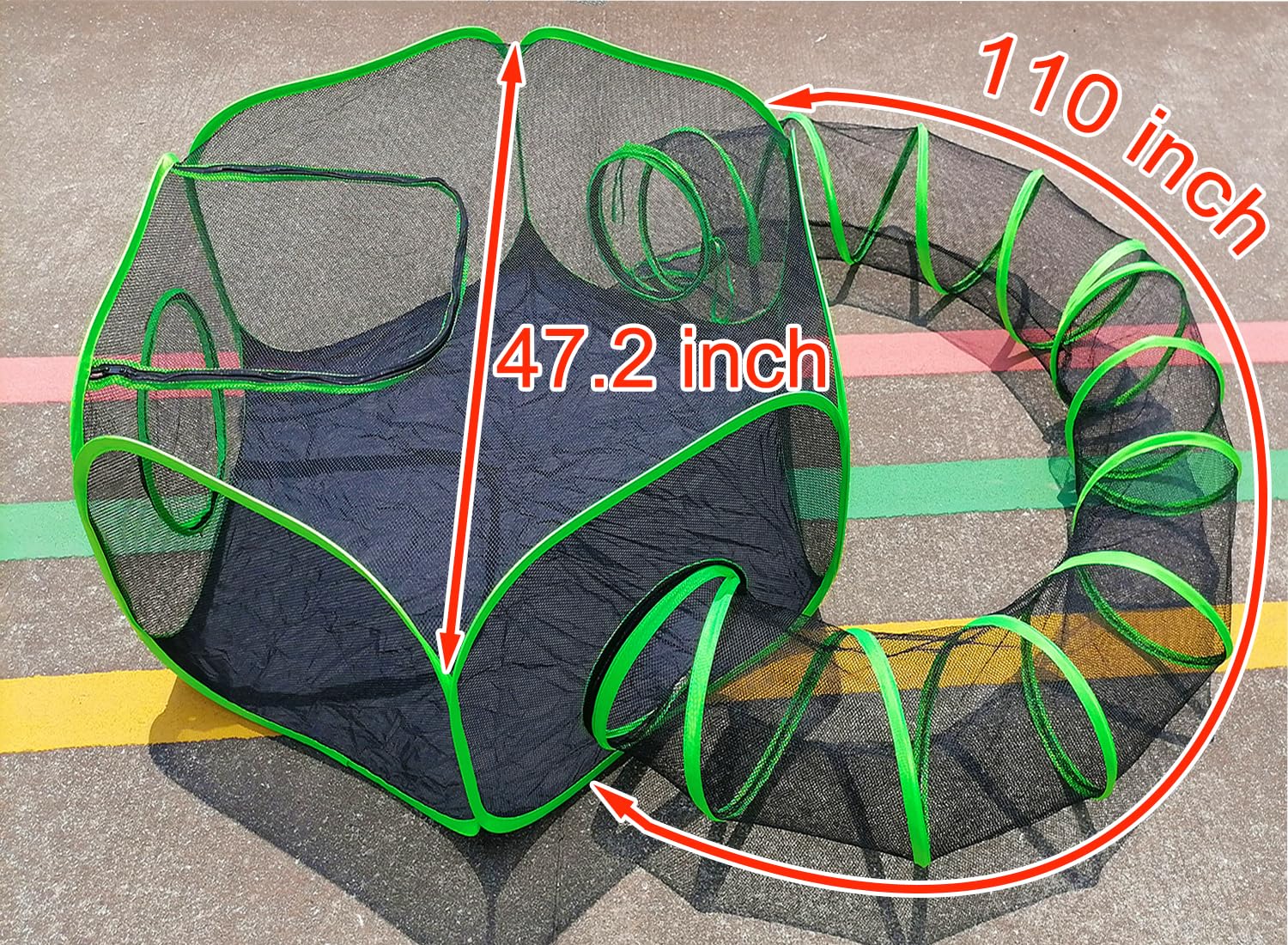 Heyhome Small Animal Playpen Guinea Pig Hedgehog Cage Rabbit Cage With Fun Surround Tunnel Breathable & Transparent Pop Open Exe