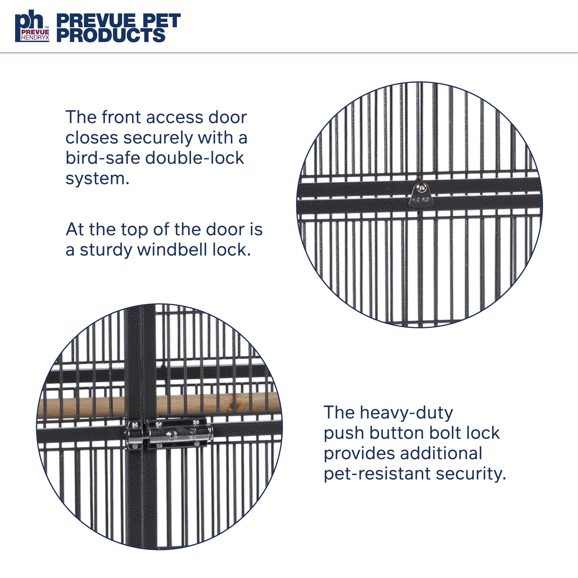 Prevue Pet Products Wrought Iron Select Bird Cage 3154Blk, Black Hammertone, 36-Inch By 24-Inch By 66-Inch