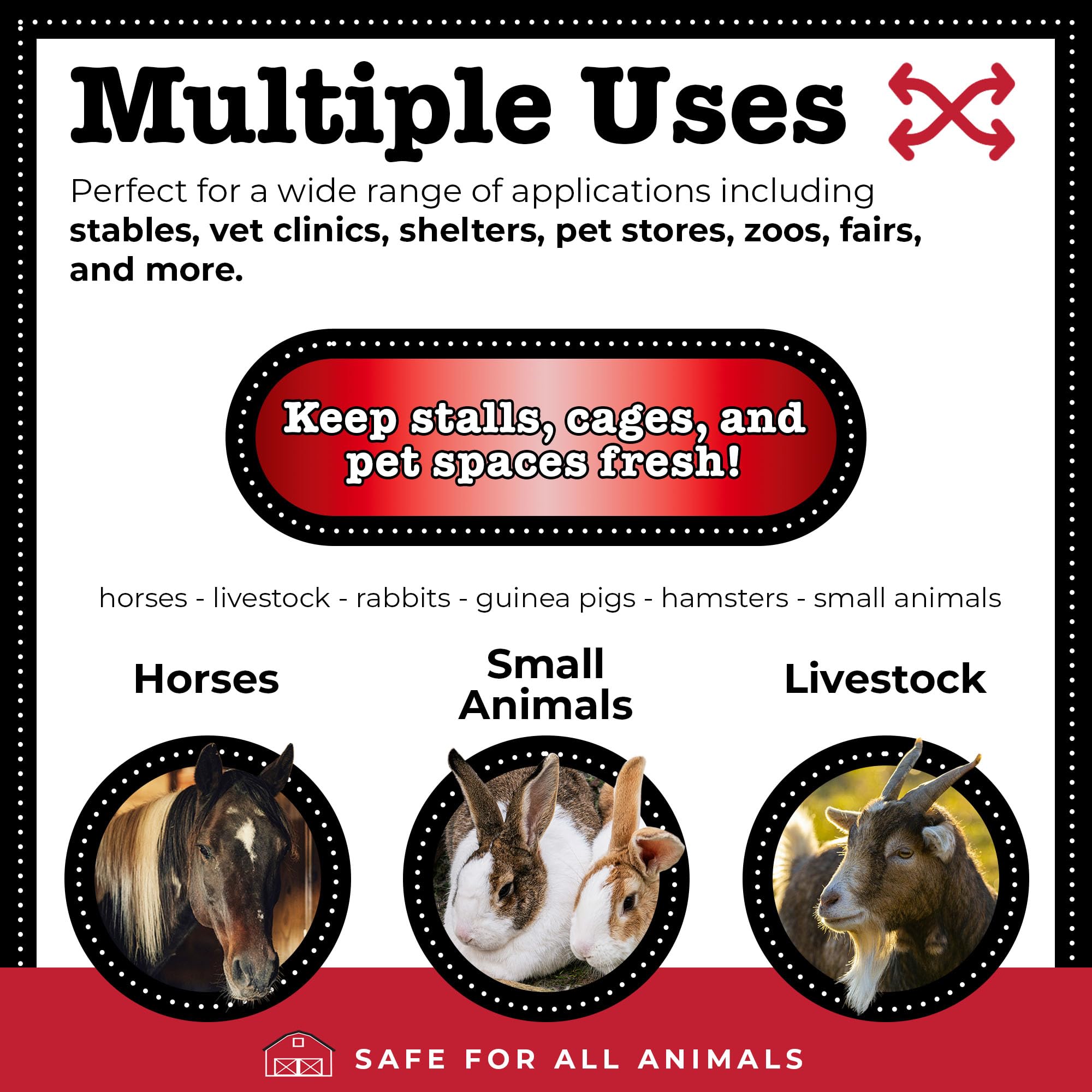 Progressive Planet Stall Dry Absorbent & Deodorizer, 25Lbs - Use For Stalls, Pens & Small Animal Spaces - Eliminates Ammonia, En