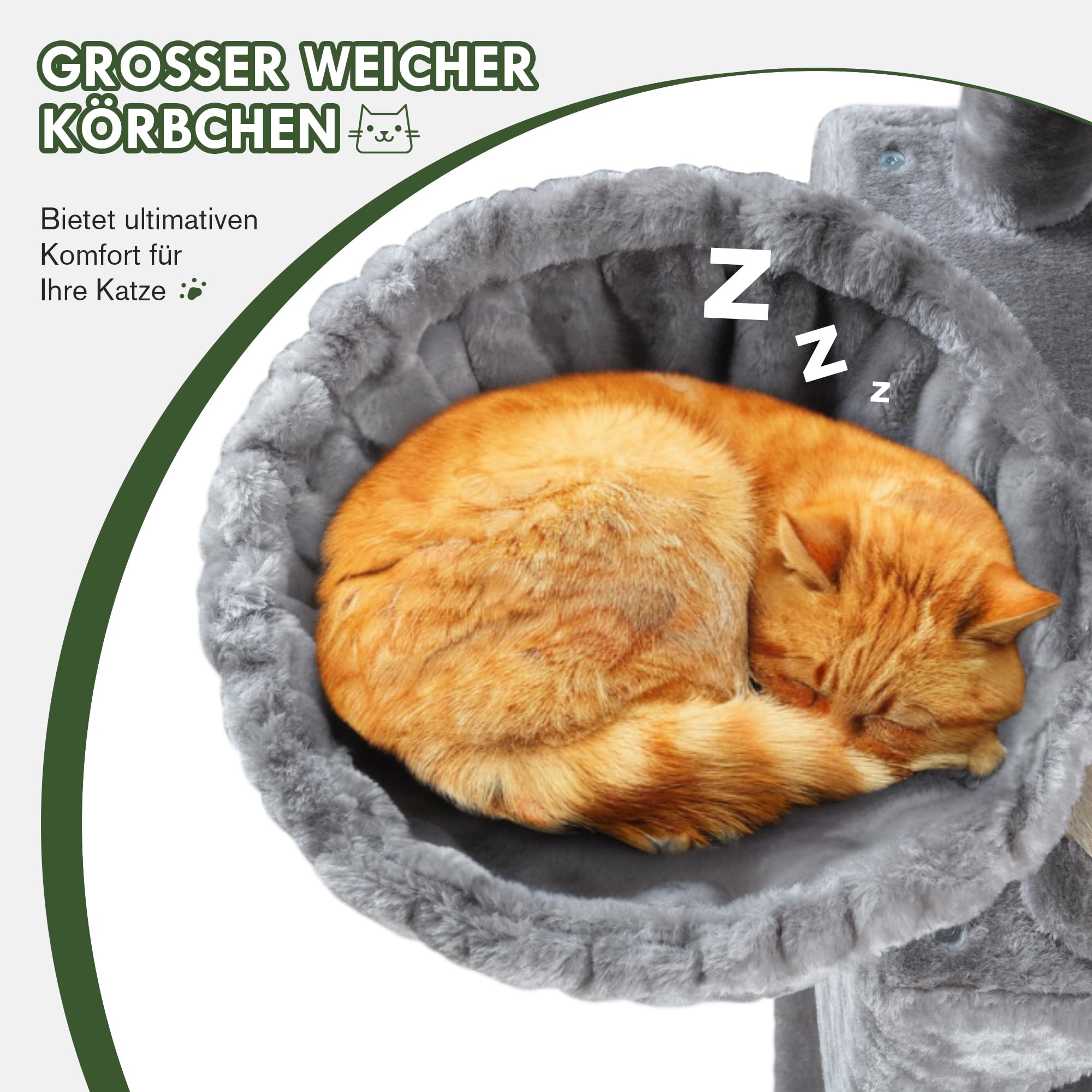 Muticor 66 Inches Multi-Level Large Cat Tree Tower For Indoor Big Feline/Cozy Plush Perches/Condo/Sisal Scratching Posts/Hammock