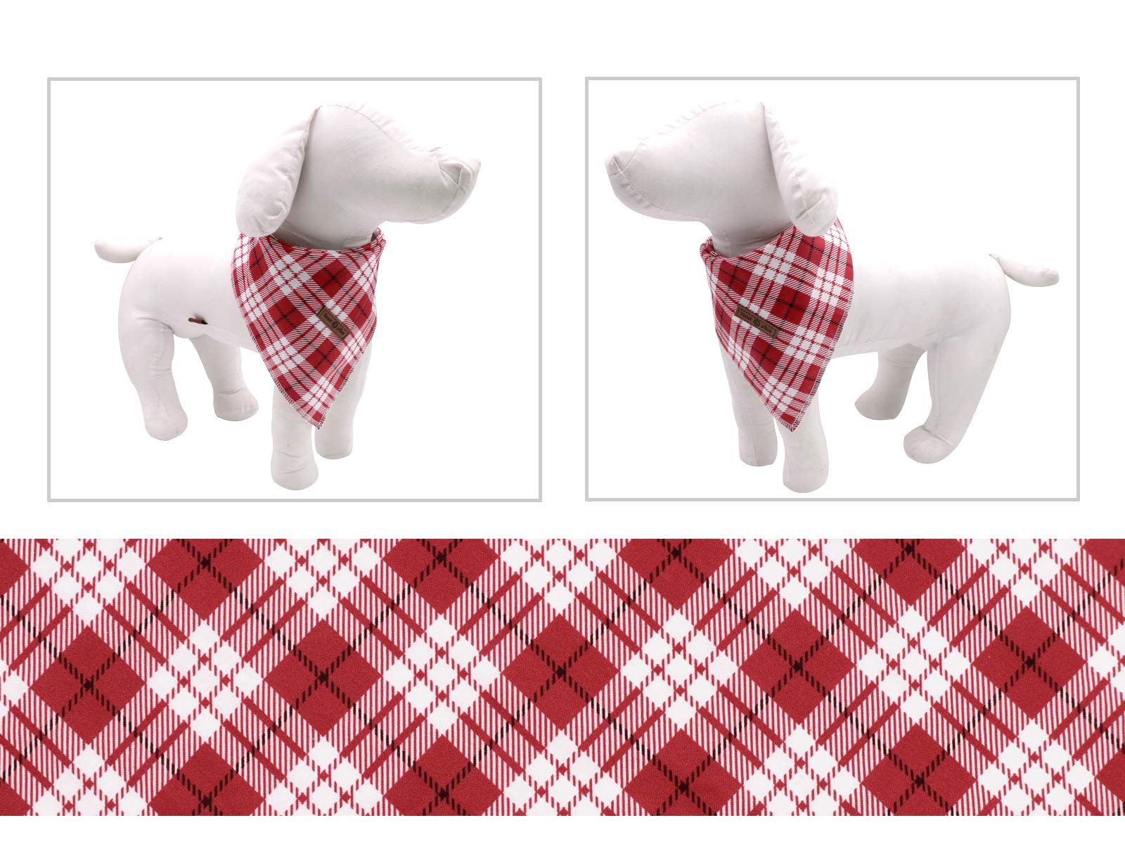 Lionet Paws Christmas Dog Bandana Washable Cotton Handkerchief Scarf Triangle Bandana For Small Medium Large Dogs