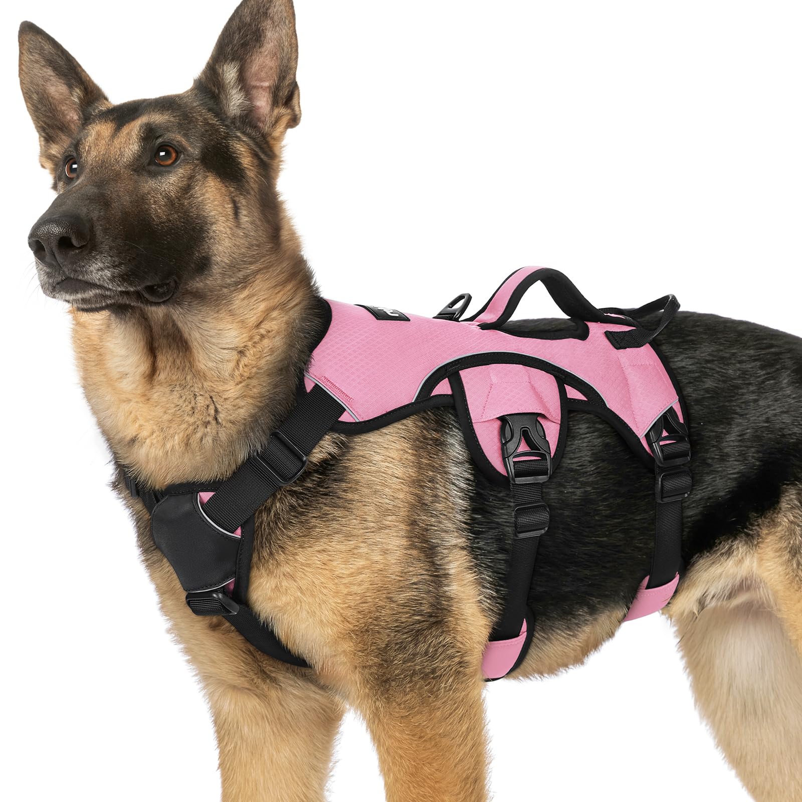 Rabbitgoo Escape Proof Dog Harness Large Dogs, Soft Padded Full Body Pet Harness, Reflective Adjustable No Pull Vest With Lift H