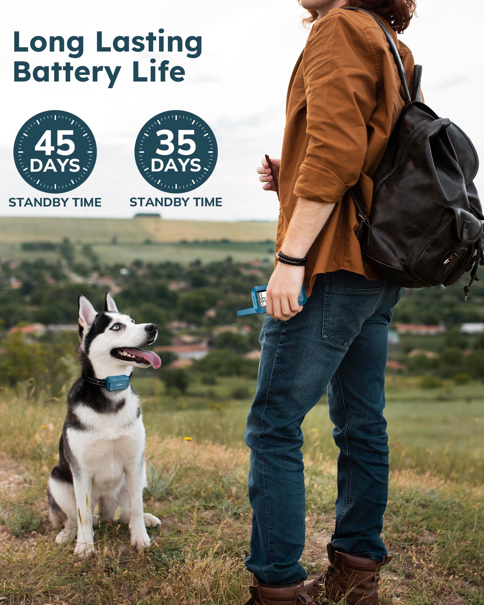 Jugbow Dog Training Collar - 4200Ft Training Collar With Remote For 5-120 Lb Small Medium Large Dogs, Rechargeable Waterproof Ipx8 E Collars With Beep (1-3) Vibration(1-3) Safe Static(0-99)