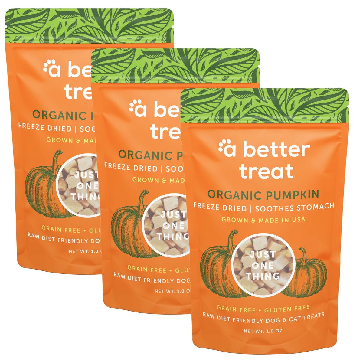 A Better Treat - Freeze Dried Organic Pumpkin Dog And Cat Treats, Organic, Single Ingredient | Natural, Healthy, Diabetic Friend