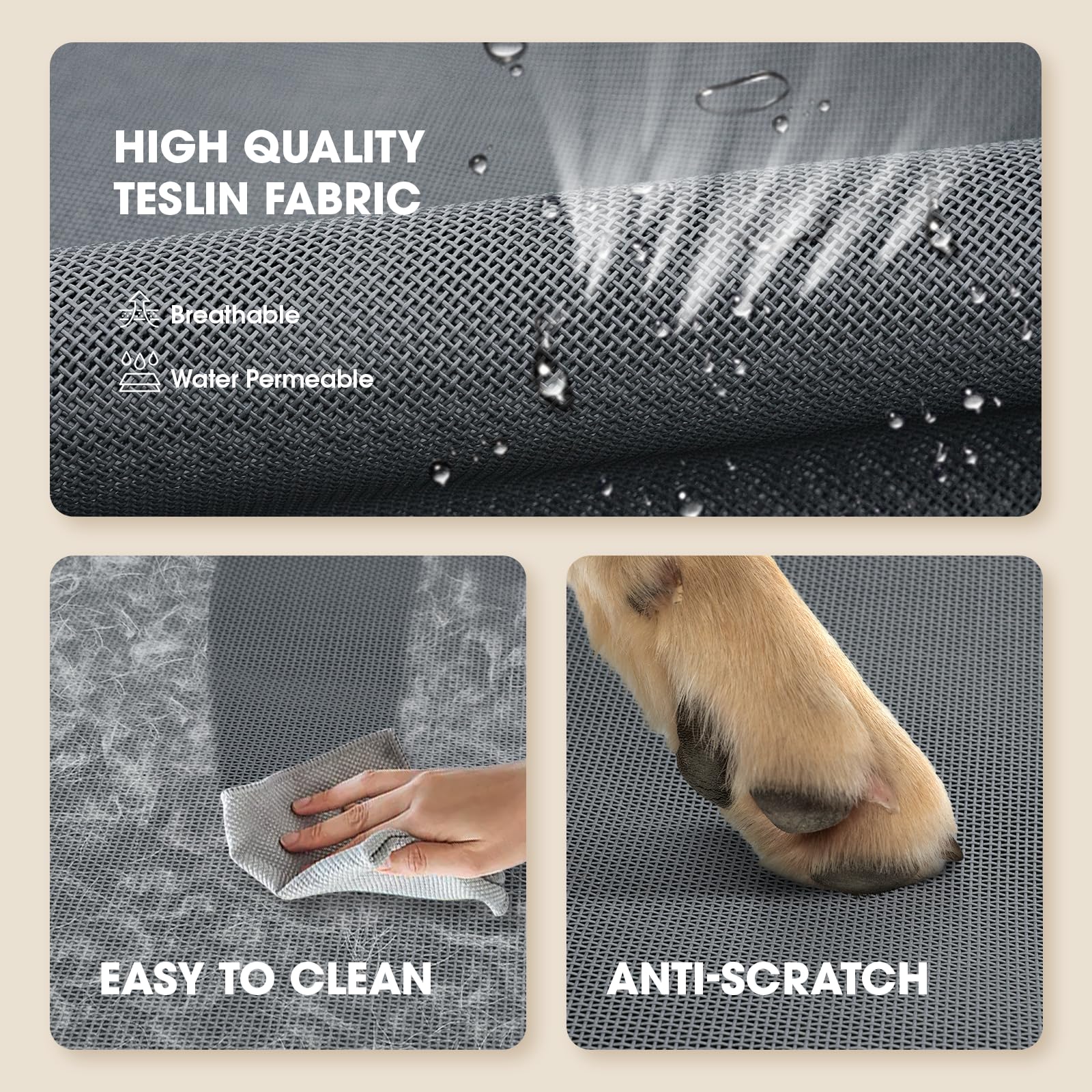 Czpalo Elevated Dog Bed, Raised Outdoor Dog Bed For Medium Sized Dog, Portable Cooling Pet Cot With Breathable & Washable Mesh,