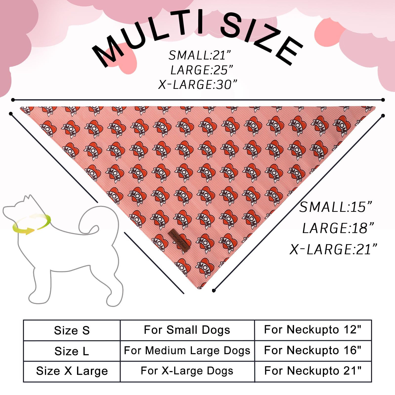 Unique Style Paws Dog Valentine'S Bandanas 2Pcs Washable Cotton Triangle Love Heart Puppy Scarfs For Small Medium Large Dogs And