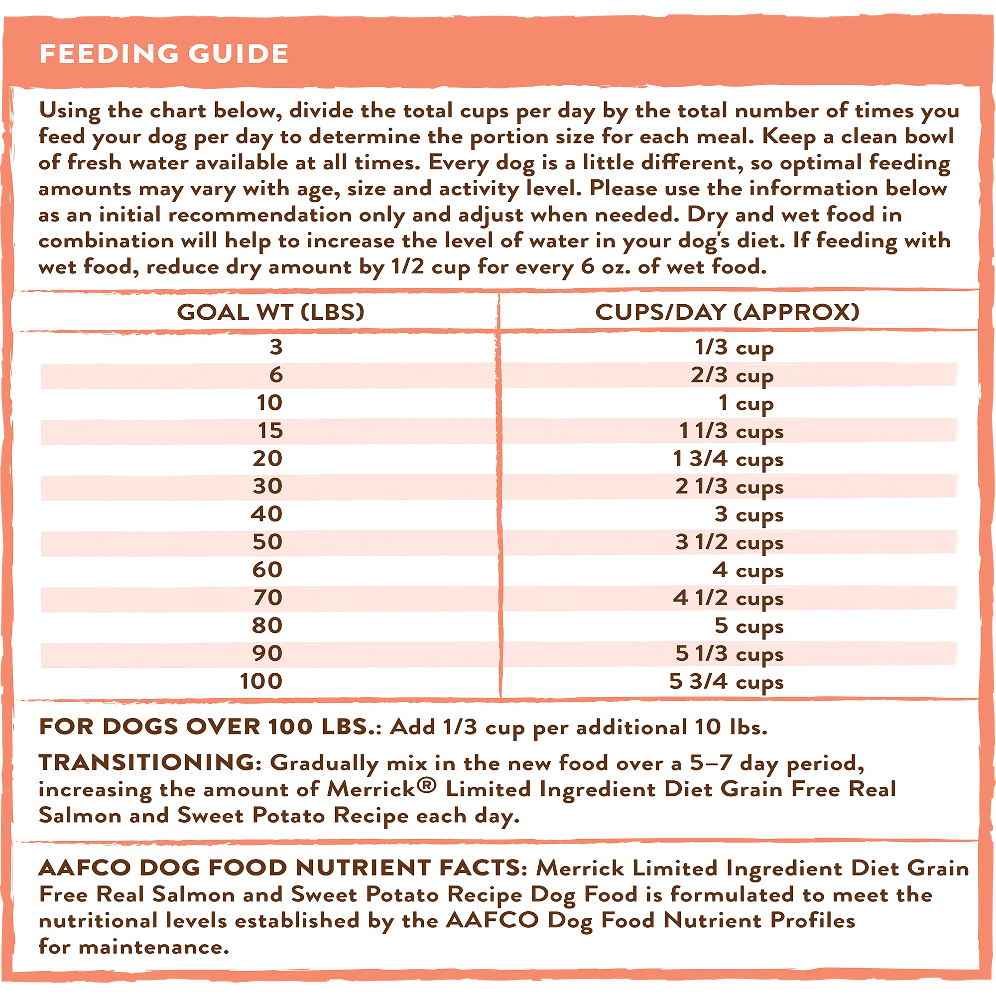 Merrick Limited Ingredient Diet Grain Free Dry Dog Food, Premium And Healthy Kibble, Salmon And Sweet Potato - 4.0 lb. Bag