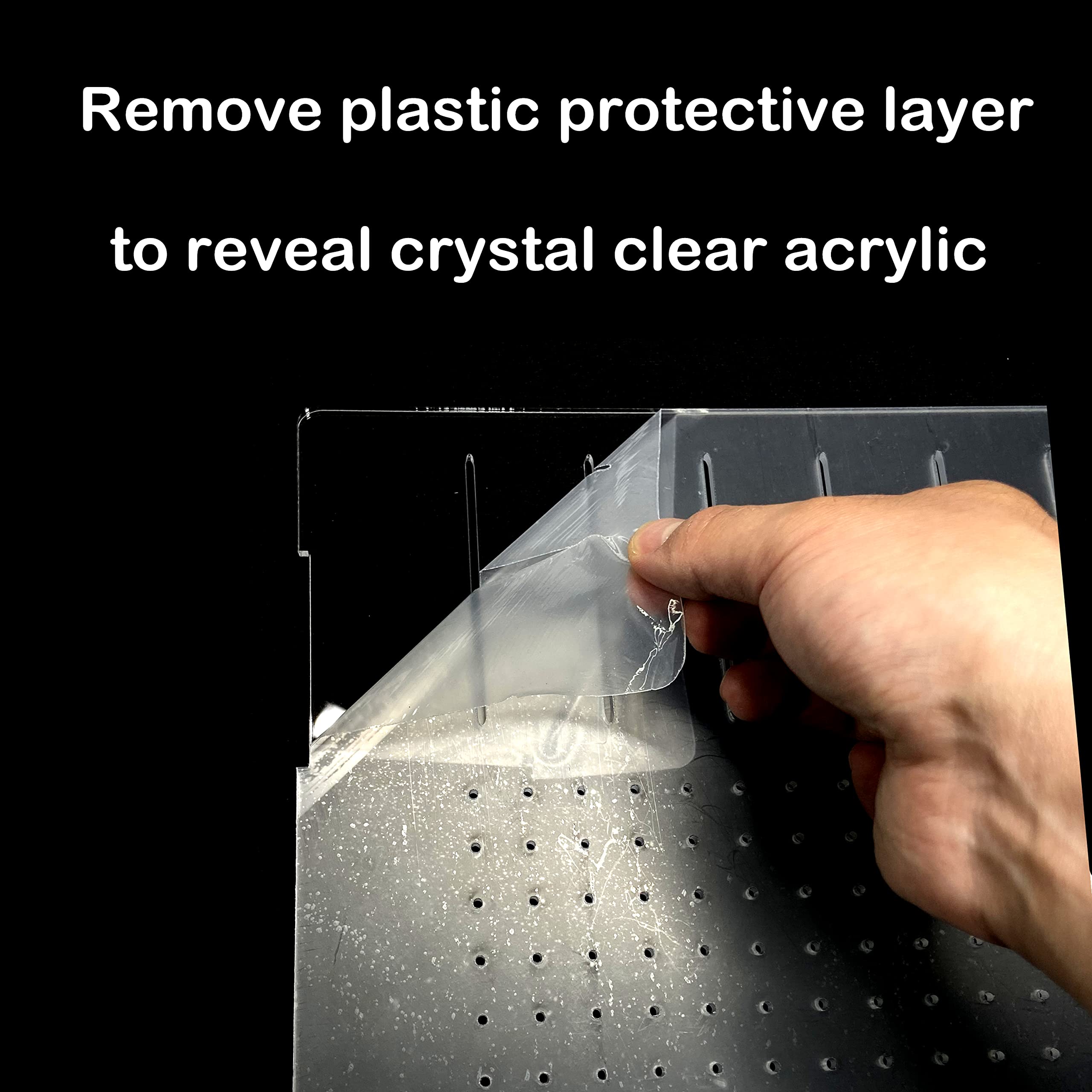 Acrylic Aquarium Divider Kit With Suction Cups For 10 / 20L / 20H / 29 / 40B / 55 / 75Gal Standard Fish Tank (20Gal High)