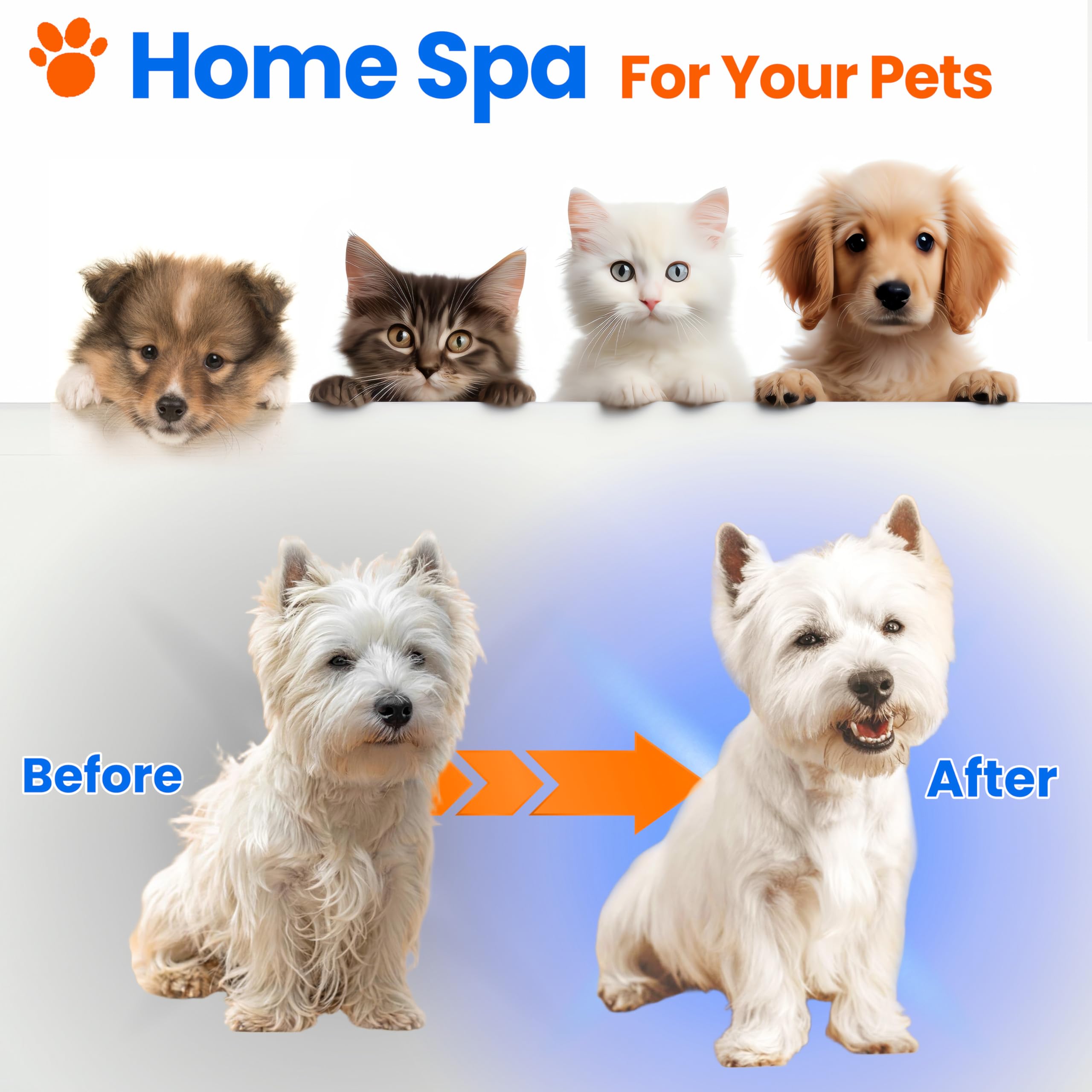 Wikiazon 4 In 1 Cat Steam Brush, Anti Static Shedding Spray Comb, Hair Removal, Mist Indoor Steamy Grooming Brush For Dog, Water