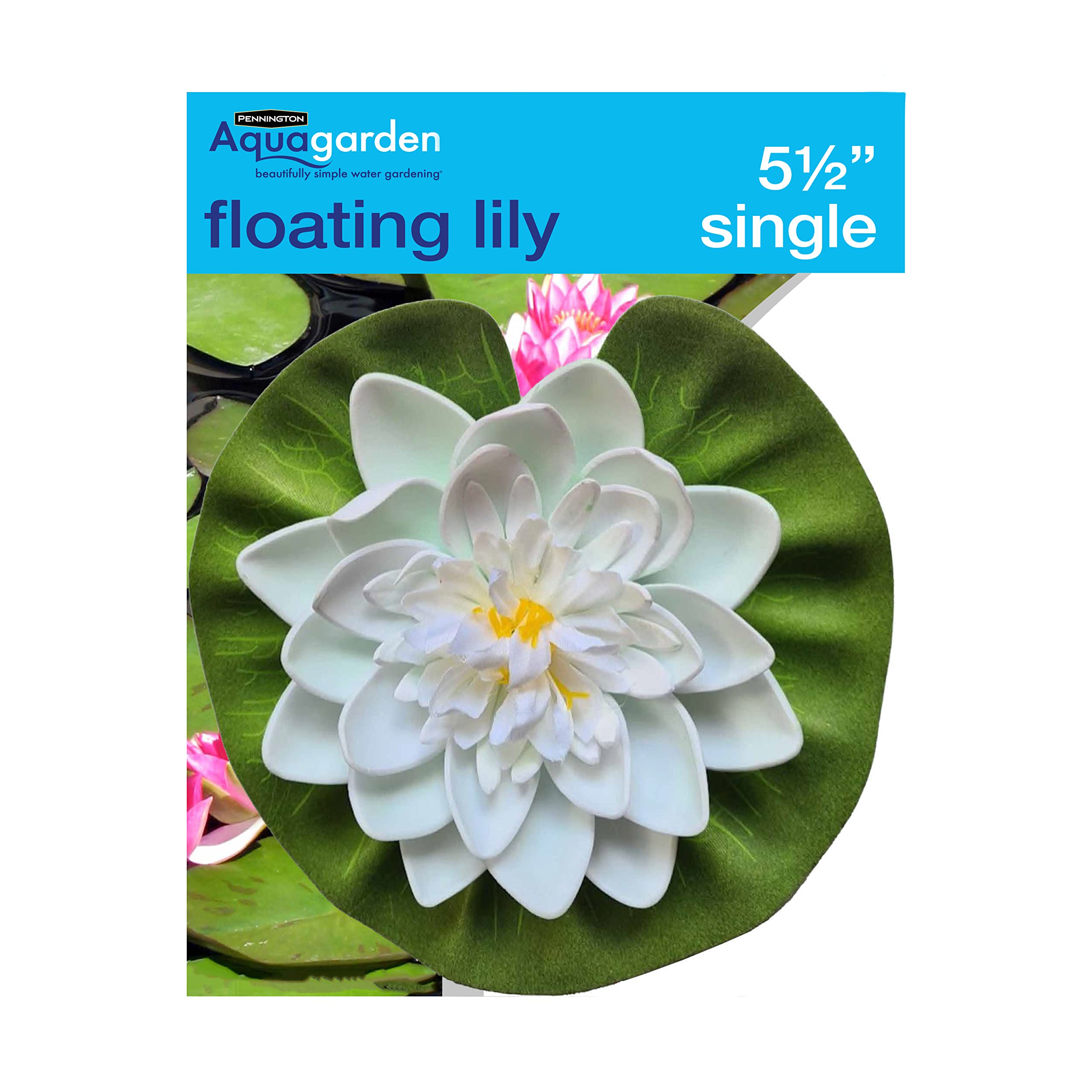 Pennington Aquagarden, Floating Lily, 5     Diameter, Plastic Plant, Pond/Aquarium Decoration