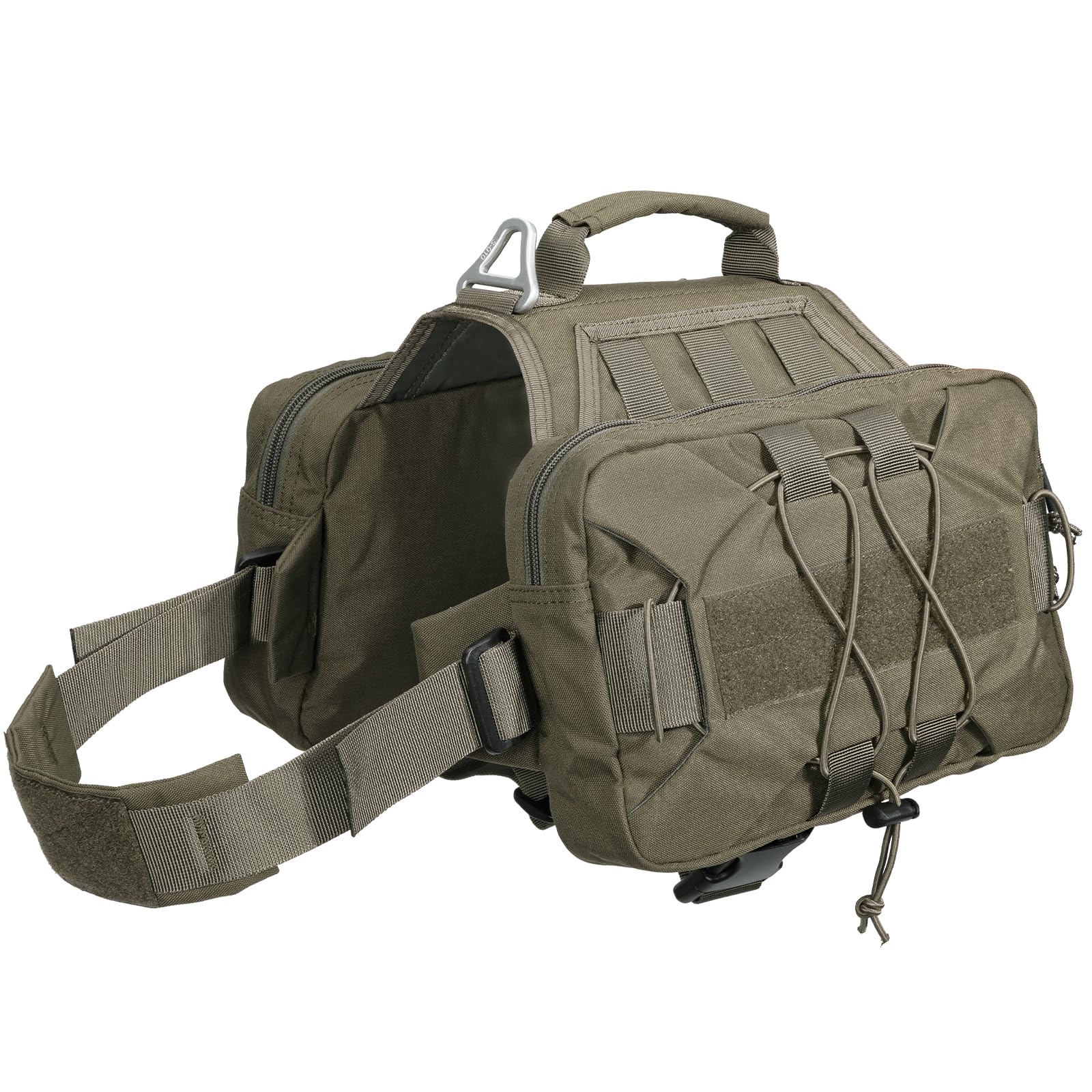 Excellent Elite Spanker Dog Pack Hound Dog Saddle Bag Backpack For Travel Camping Hiking Medium & Large Dog With 2 Capacious Side Pockets(Rgn)