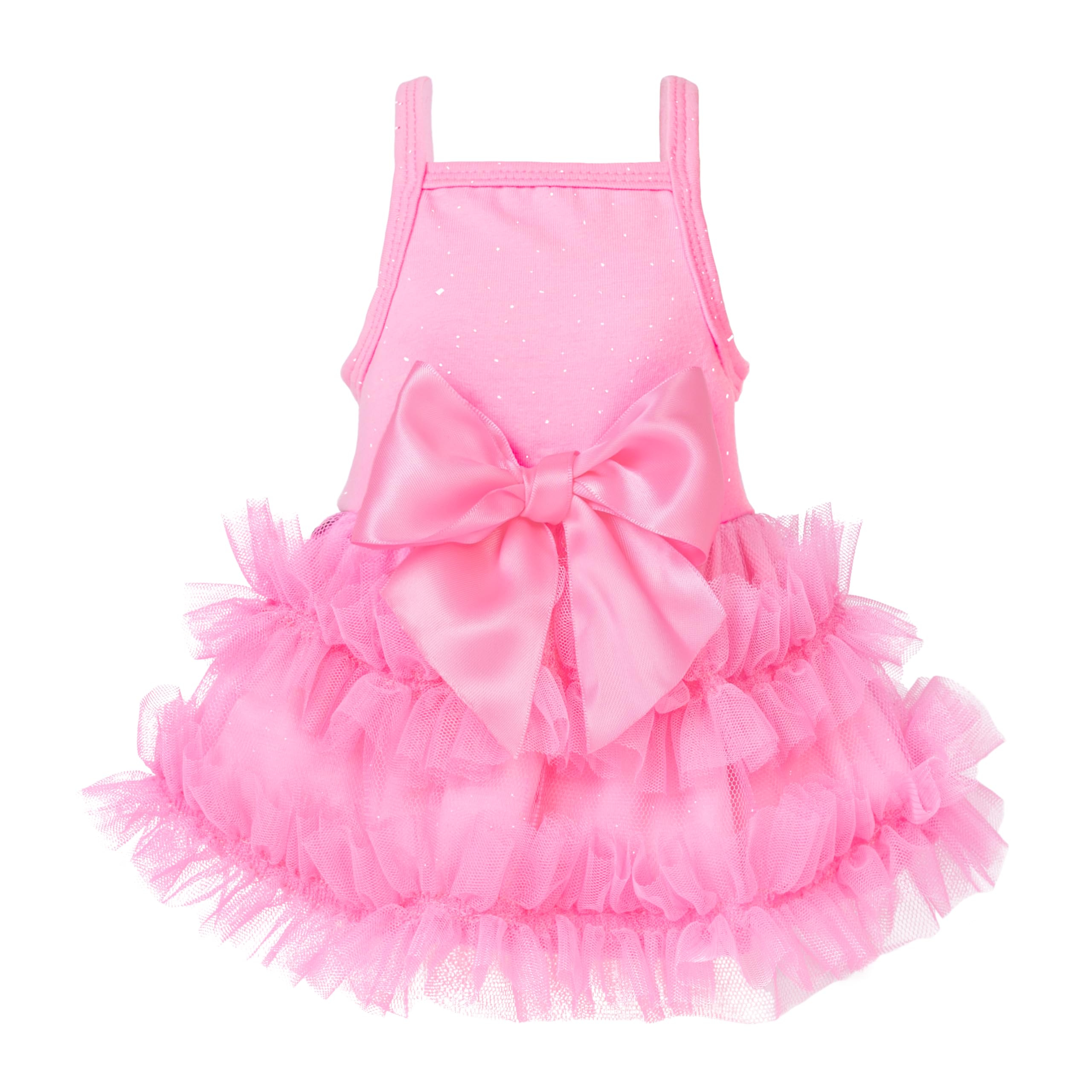 Fitwarm Sparkly Dog Tiered Dress, Fancy Dog Clothes For Small Dogs Girl, Bohemian Doggie Birthday Outfit, Pet Apparel, Pink, Xs