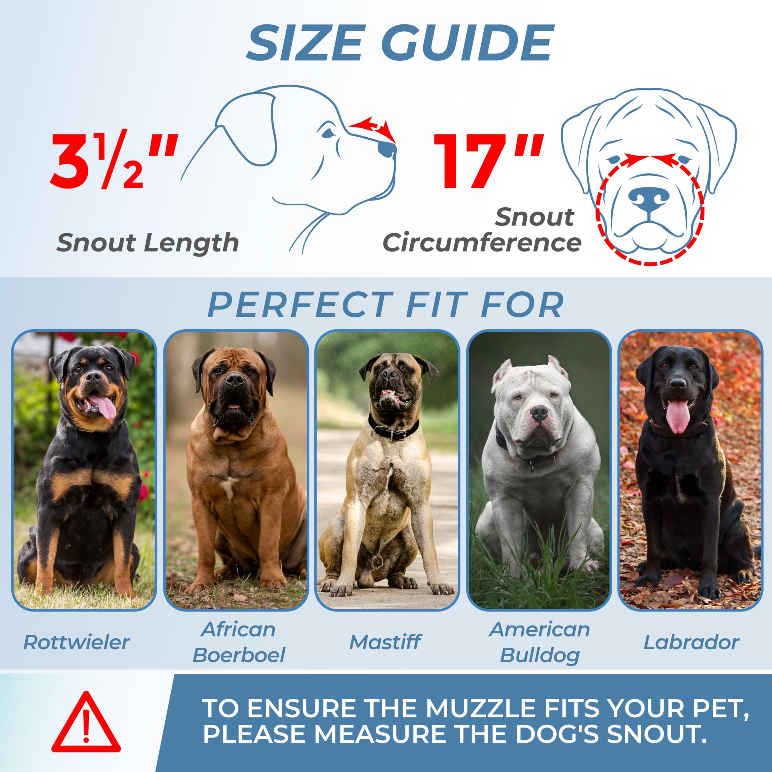 Clevertail Extra Large Dog Muzzle For Rottweiler - Xl Heavy Duty Rottweiler Muzzle - Metal Large Dog Muzzle For Barking And Biti