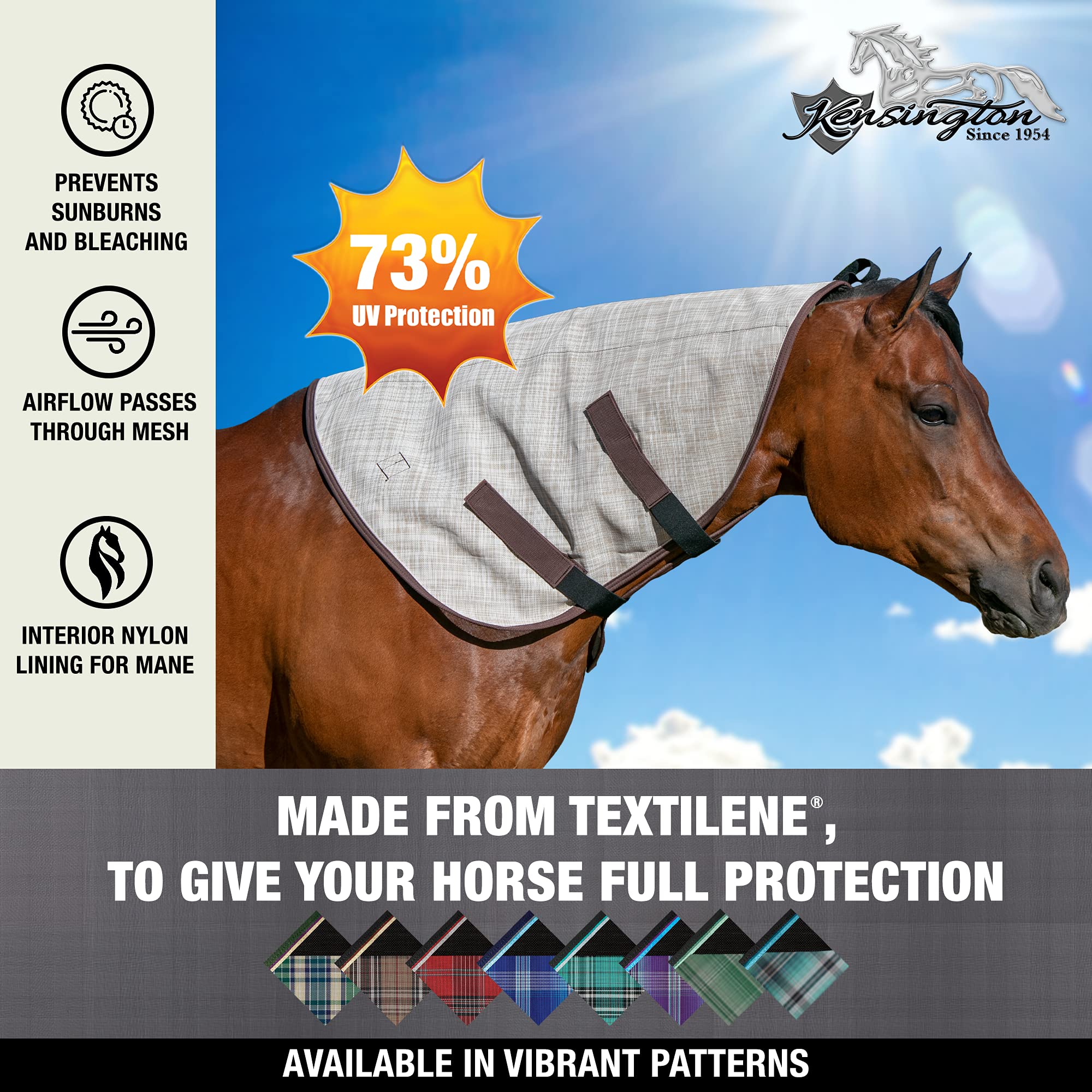 Kensington Protective Products Natural Collection Signature Textilene Nylon-Lined Neck Piece, Large, Desert Sand
