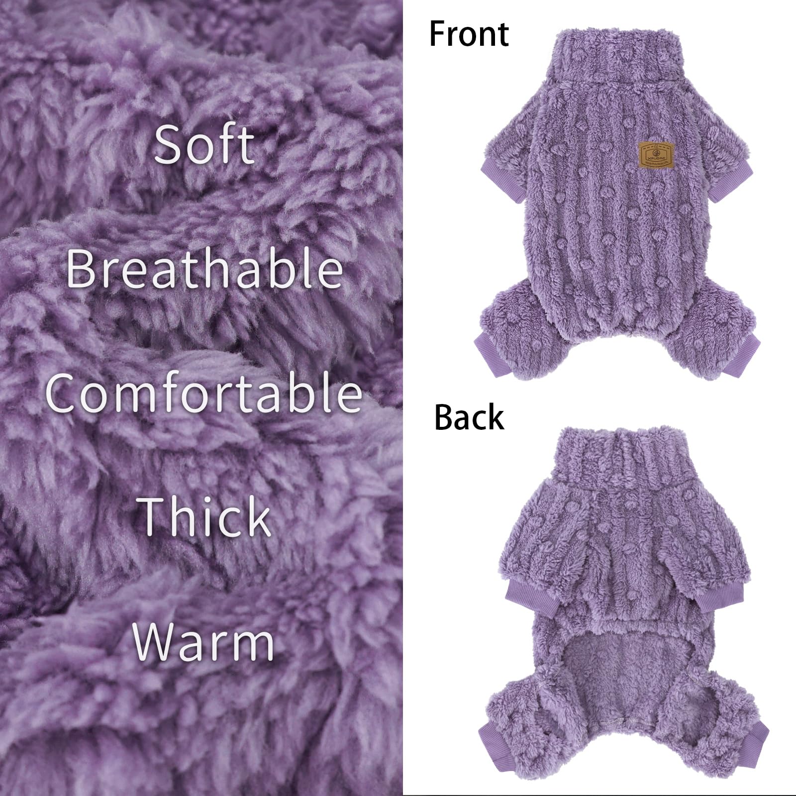 Xpudac Dog Sweater, Dog Winter Clothes For Small Medium Dogs Girl Boy Ultra Soft And Warm Fleece Dog Pajamas For Winter Christma