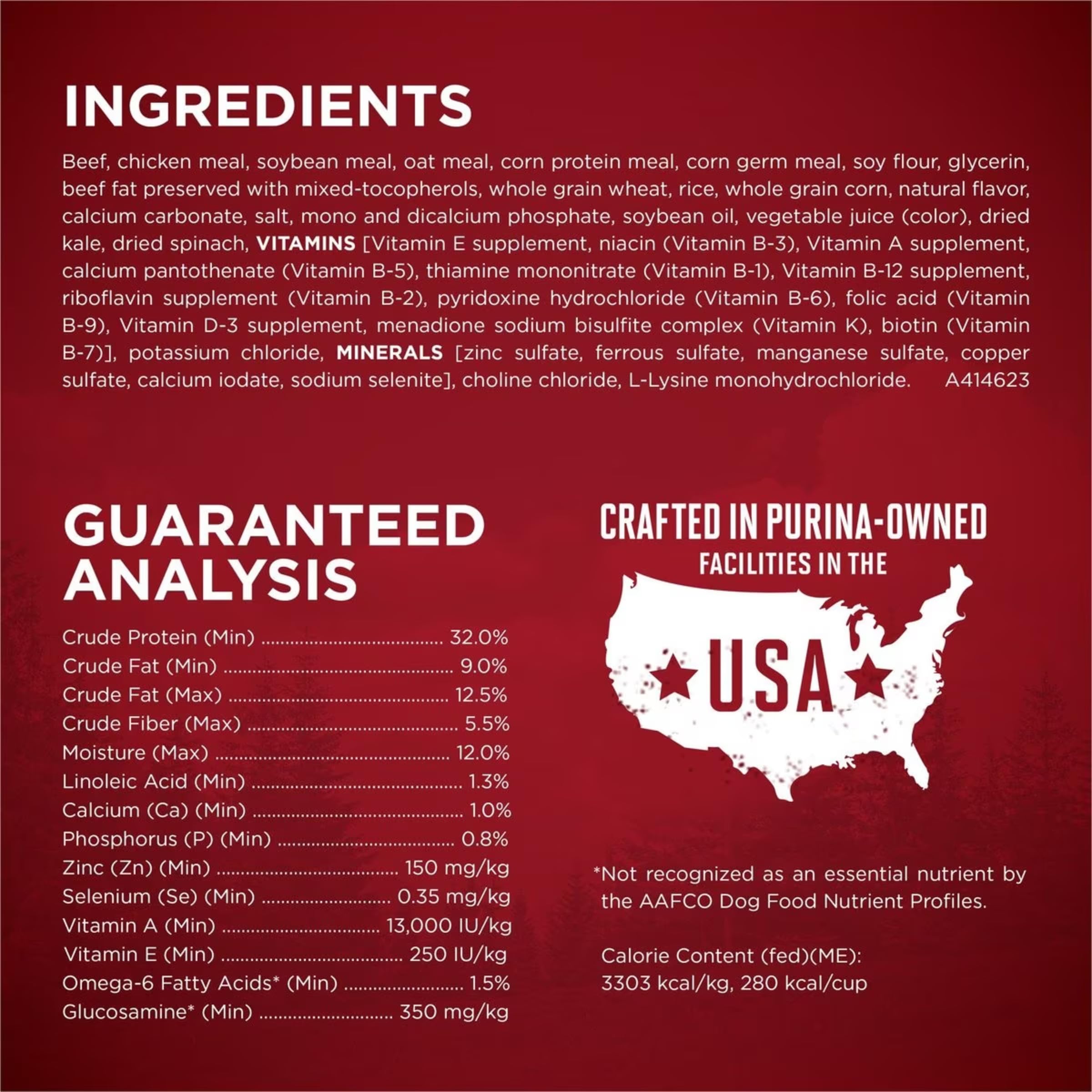 Purina ONE Grain Free Natural High Protein Dry Dog Food Formula True Instinct with Real Beef with Added Vitamins, Minerals and N