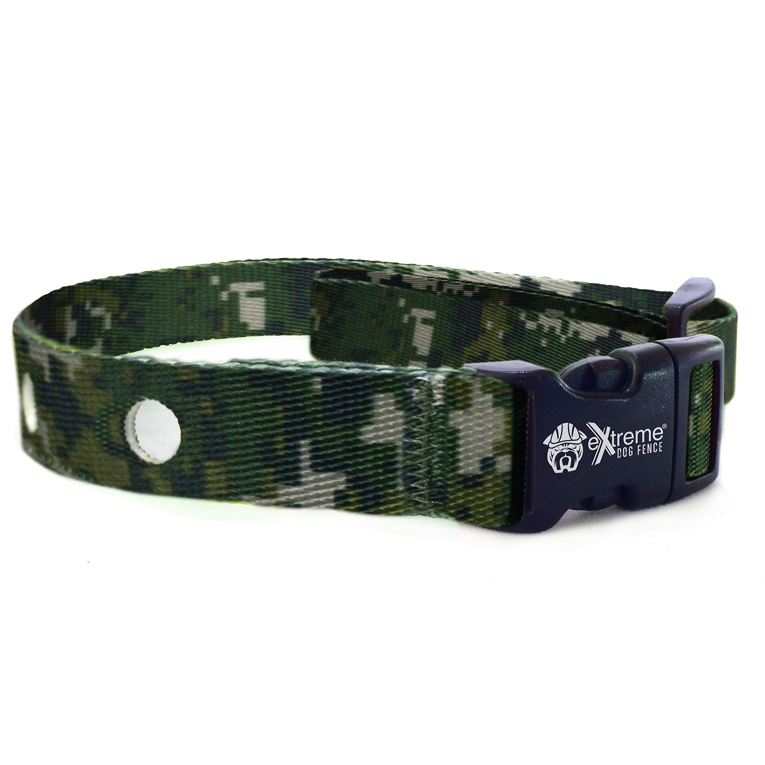 Heavy Duty Nylon Replacement Collar Strap - Compatible With Nearly All Brands And Models Of Underground Electric Dog Fences And Training Collars Camo
