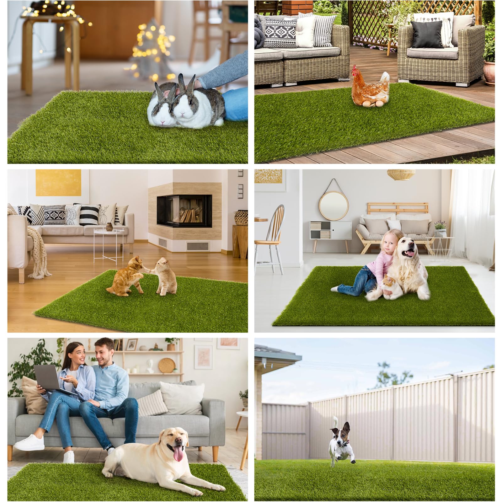 Coorug Dog Grass Pee Pads, 51.2 X 31.5 Inches Reusable Artificial Grass Turf Rug For Dogs, Washable Fake Grass Mat Dog Pee Pad R