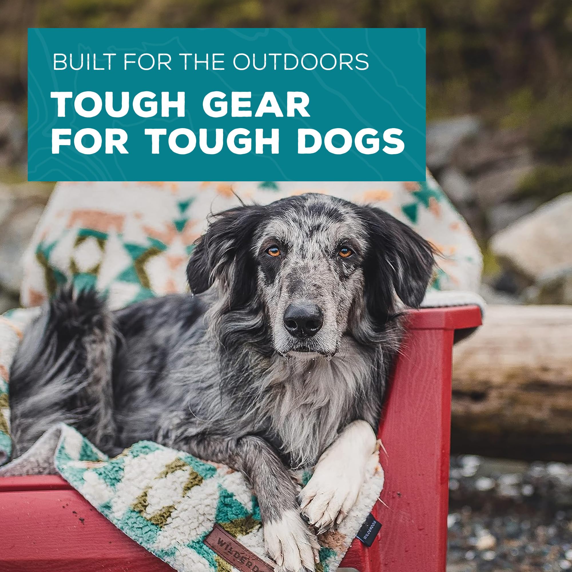 Wilderdog Sherpa Fleece Waterproof Dog Blanket - 60'' X 90'' - Cream