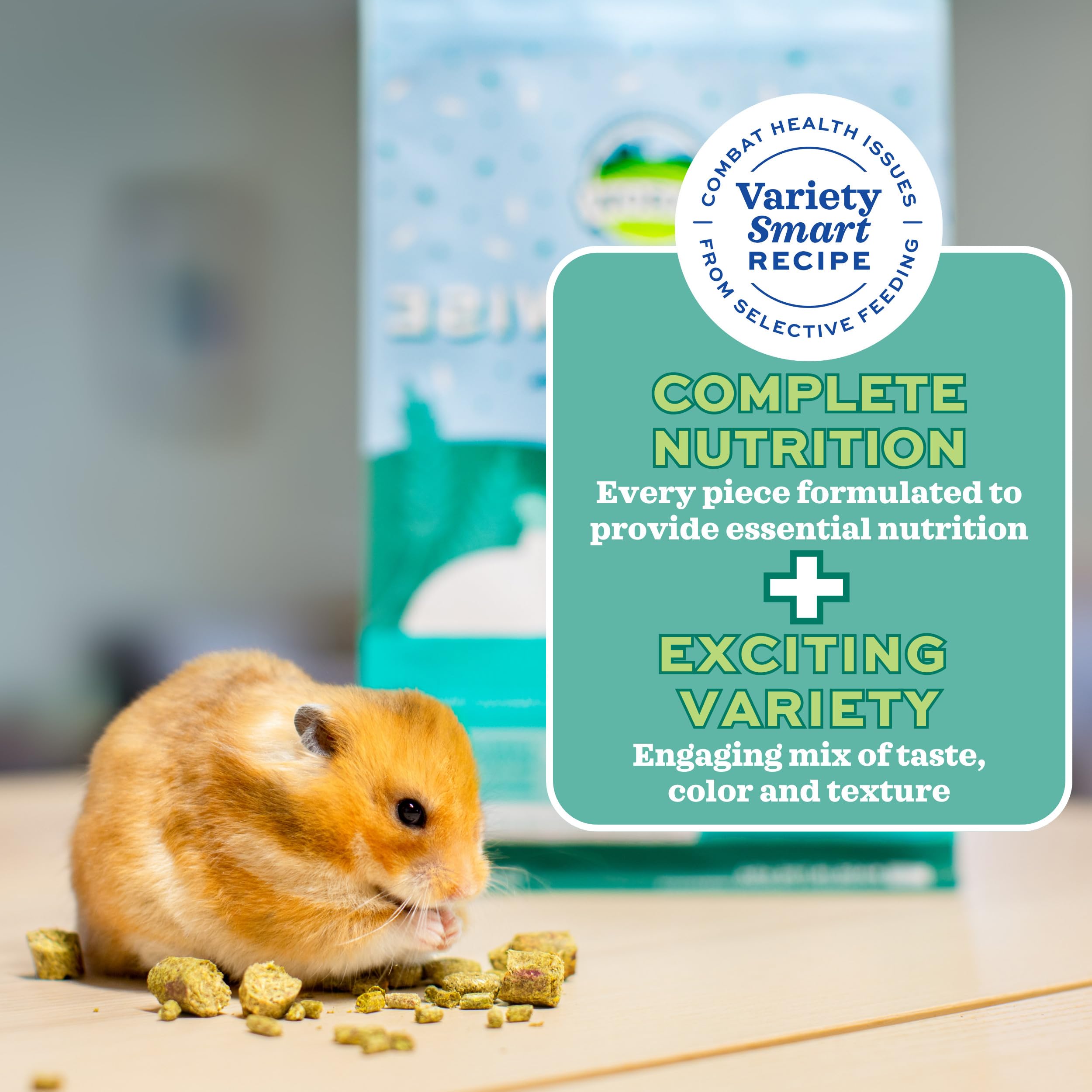Oxbow Hamster & Gerbil Food, Vitamin Rich Daily Diet, 2 lbs, No Artificial Colors, Made in USA
